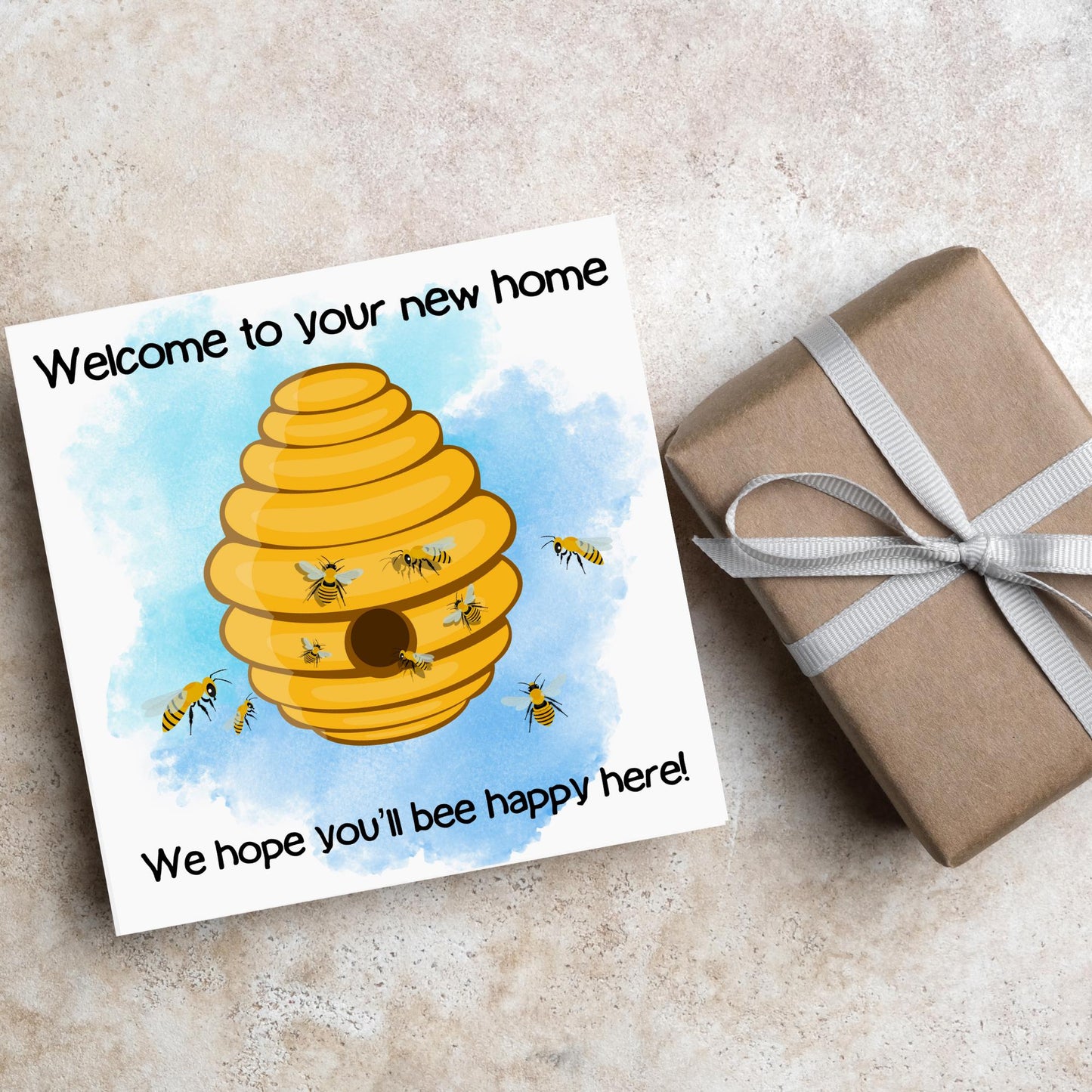 New Home Bee card, Moving House, First Home card, New House card, Moving Card, Moving home card, Relocating card, Welcome Home, Buying House