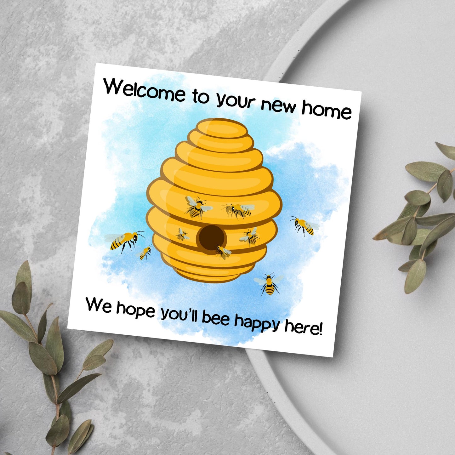 New Home Bee card, Moving House, First Home card, New House card, Moving Card, Moving home card, Relocating card, Welcome Home, Buying House