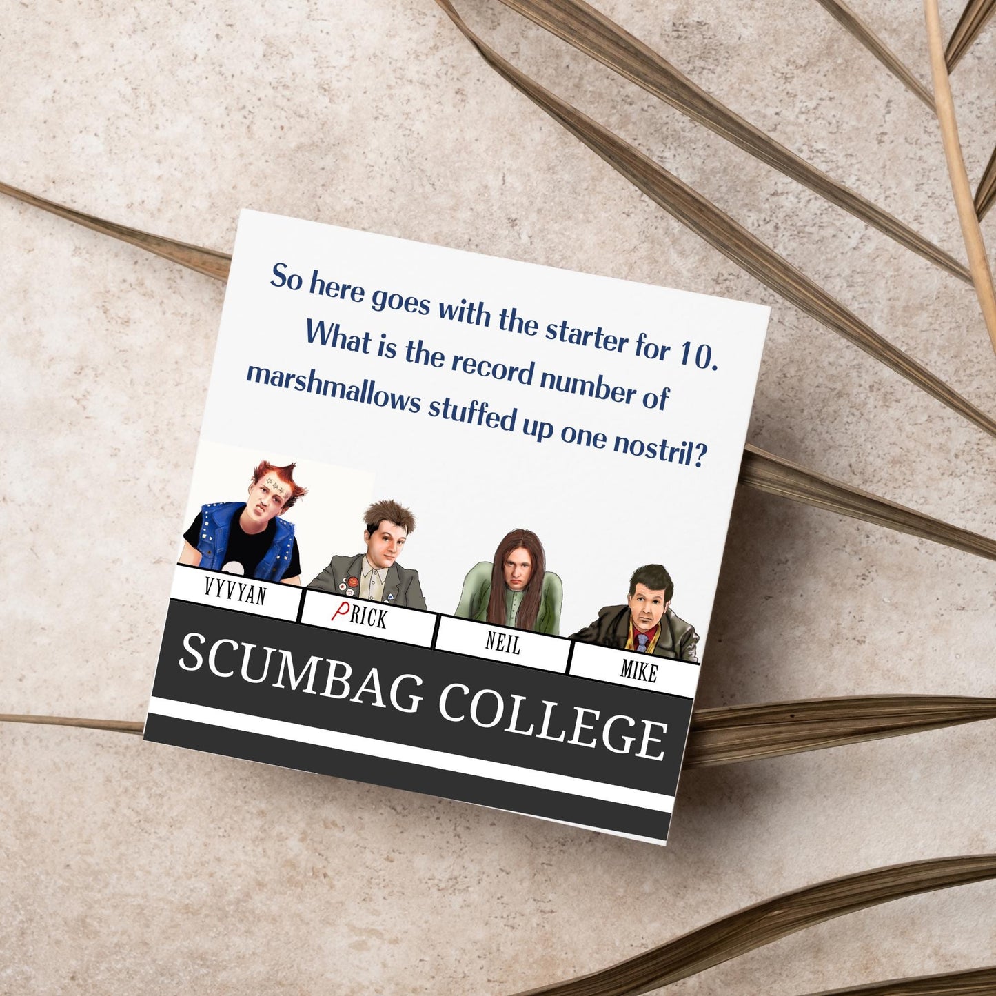The Young Ones Card - Rik Mayall, Young Ones TV Show, Scumbag College, Card for Him, Card for Her, Birthday Card, University Challenge Card