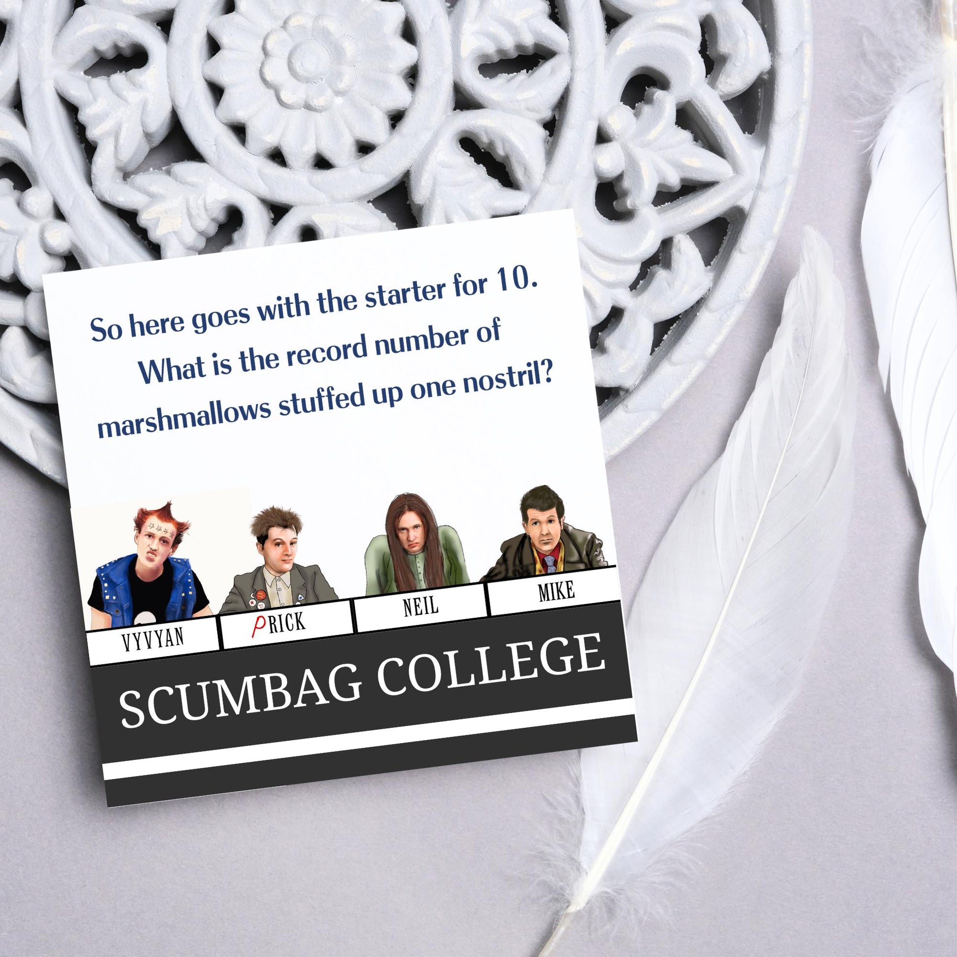 The Young Ones Card - Rik Mayall, Young Ones TV Show, Scumbag College, Card for Him, Card for Her, Birthday Card, University Challenge Card