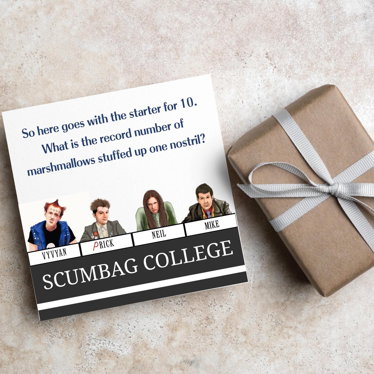 The Young Ones Card - Rik Mayall, Young Ones TV Show, Scumbag College, Card for Him, Card for Her, Birthday Card, University Challenge Card