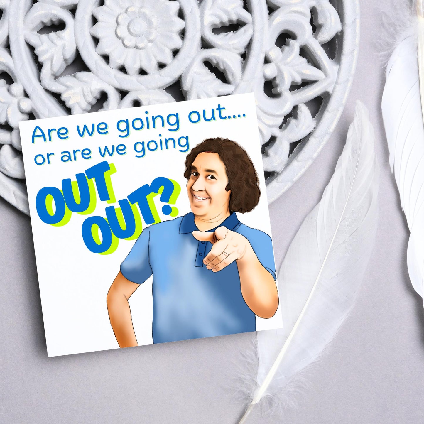 Micky Flanagan Birthday Card, Funny Card for Him, Card for Her, Birthday Card, Friendship Card, Out Out, 30th Birthday Card, Comedian Card