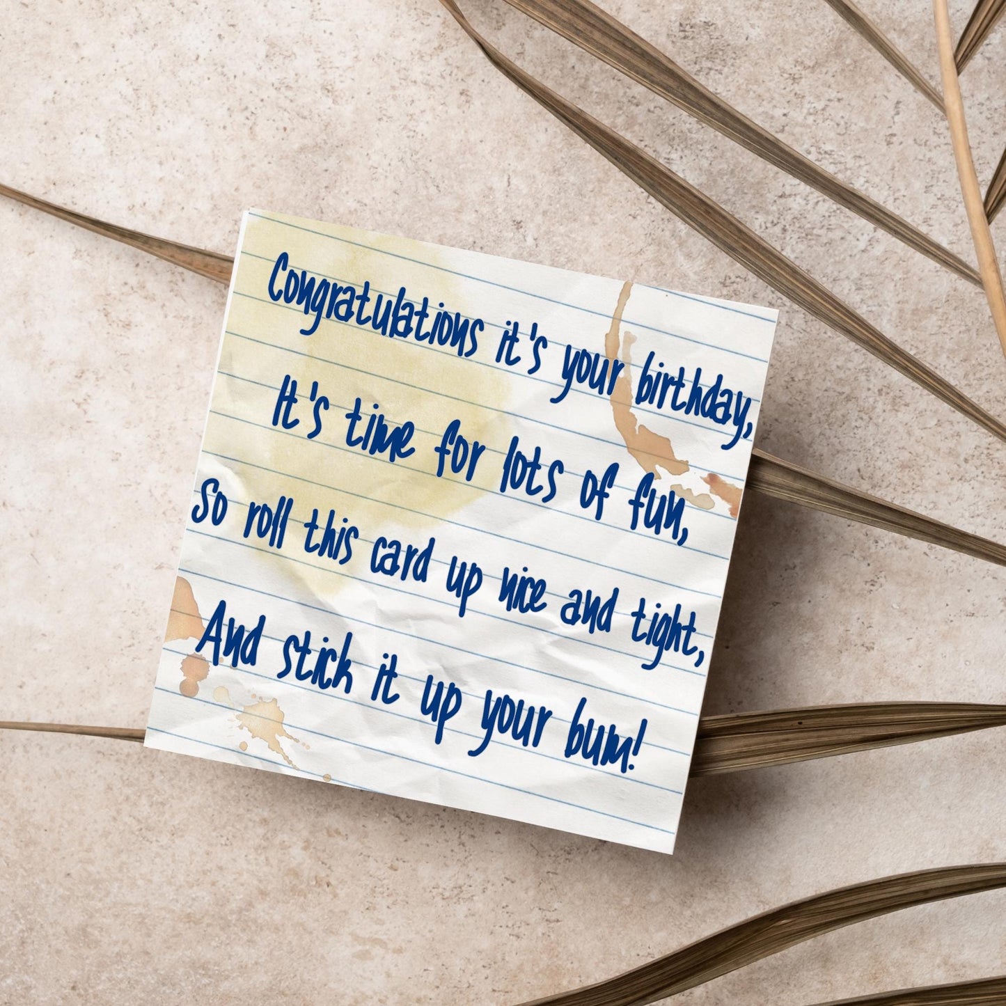 Bottom TV Show Birthday Card, Bottom Quote Birthday Card, Rik Mayall, Eddie and Richie Bottom Card, BBC Bottom, Rude Birthday Card