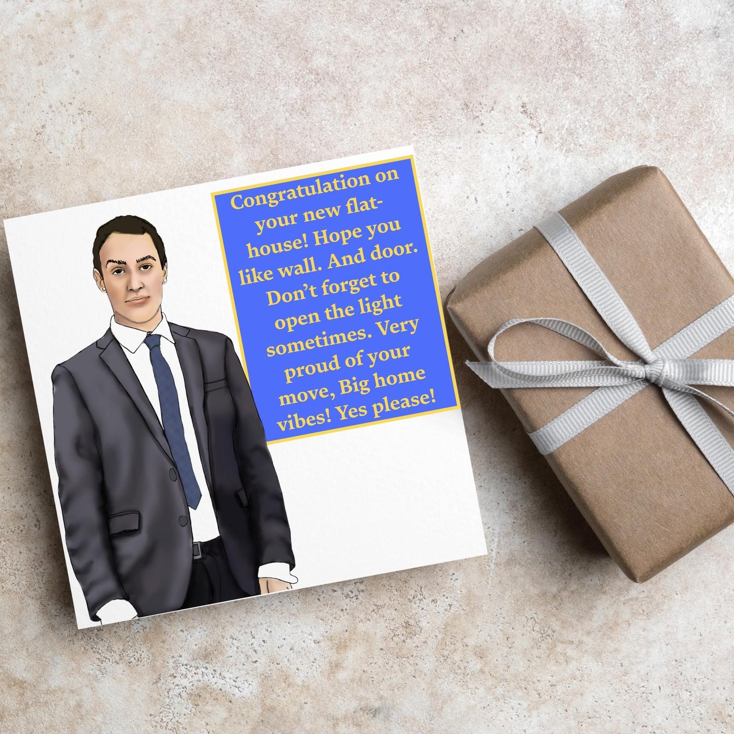 Stath Lets Flats New Home Card, Moving Out Card, Funny Moving Home Card, Congratulations Card for New House Or Flat, First Home Card