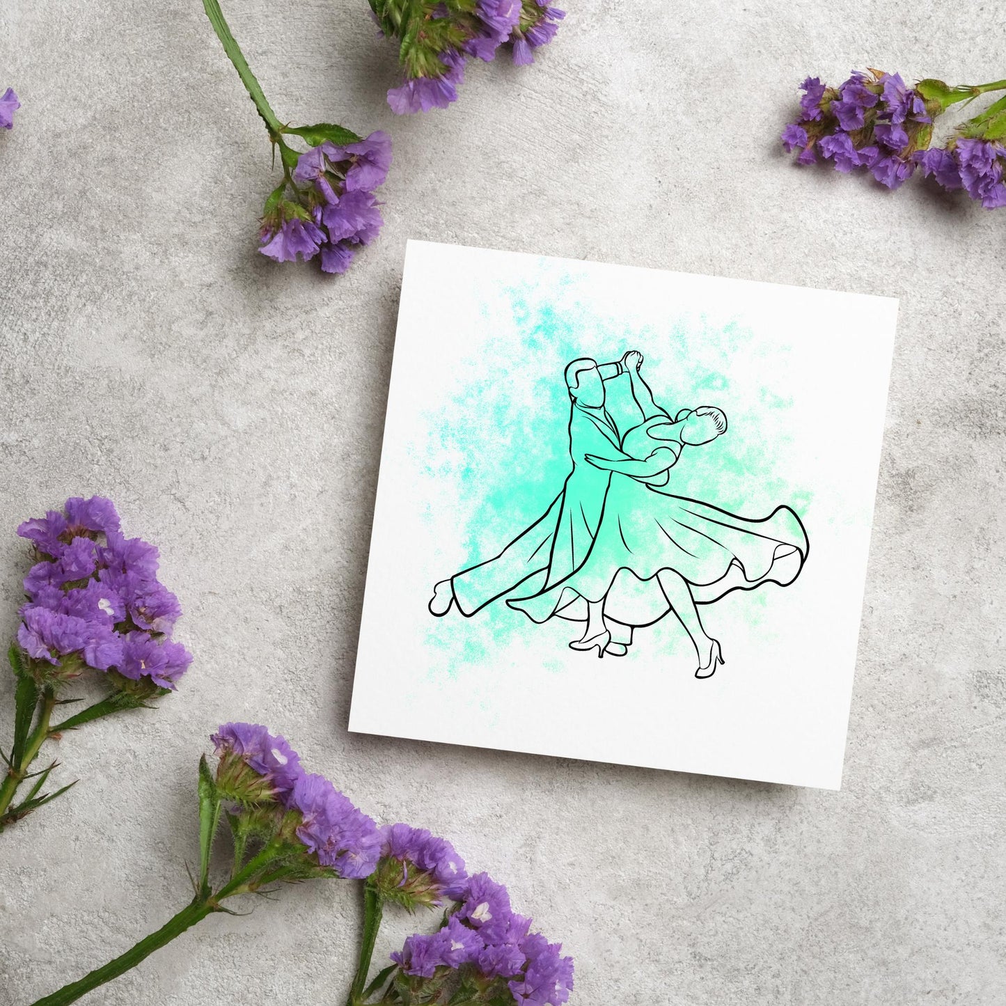 Ballroom Dancing Card, Birthday Card, Card for Dancer, Recital Card, Dance Recital, Good Luck Card, Congratulations Card, Any Occasion Card