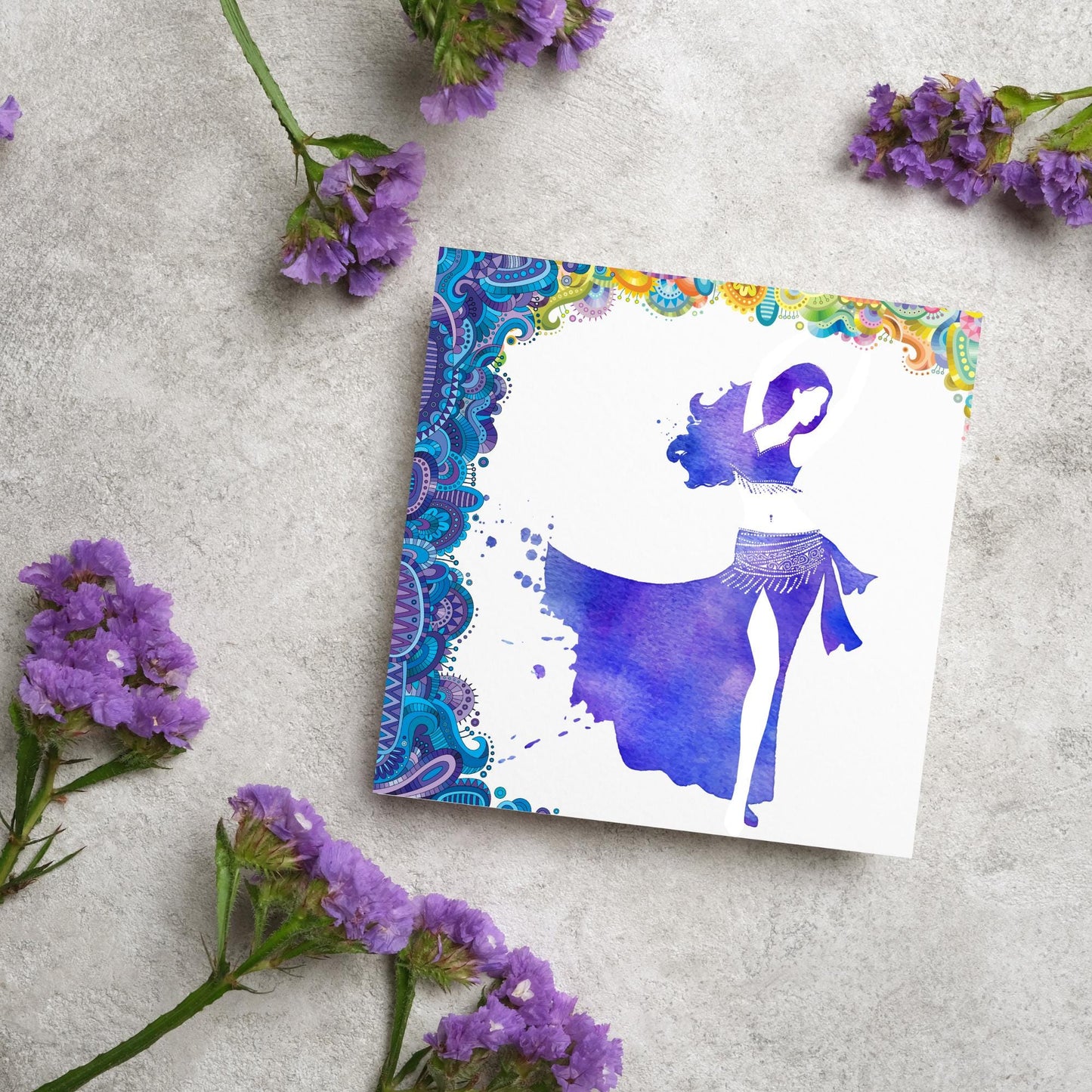 Bellydancing Card, Birthday Card, Card for Bellydancer, Recital Card, Dance Recital, Good Luck Card, Congratulations Card, Any Occasion Card