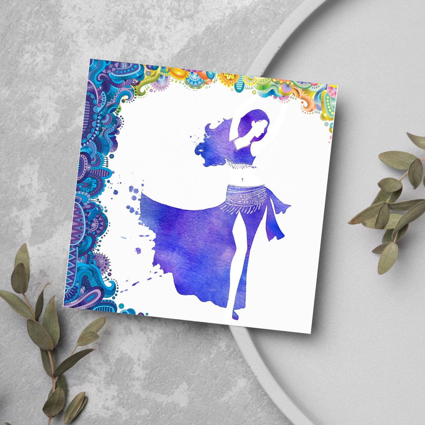 Bellydancing Card, Birthday Card, Card for Bellydancer, Recital Card, Dance Recital, Good Luck Card, Congratulations Card, Any Occasion Card