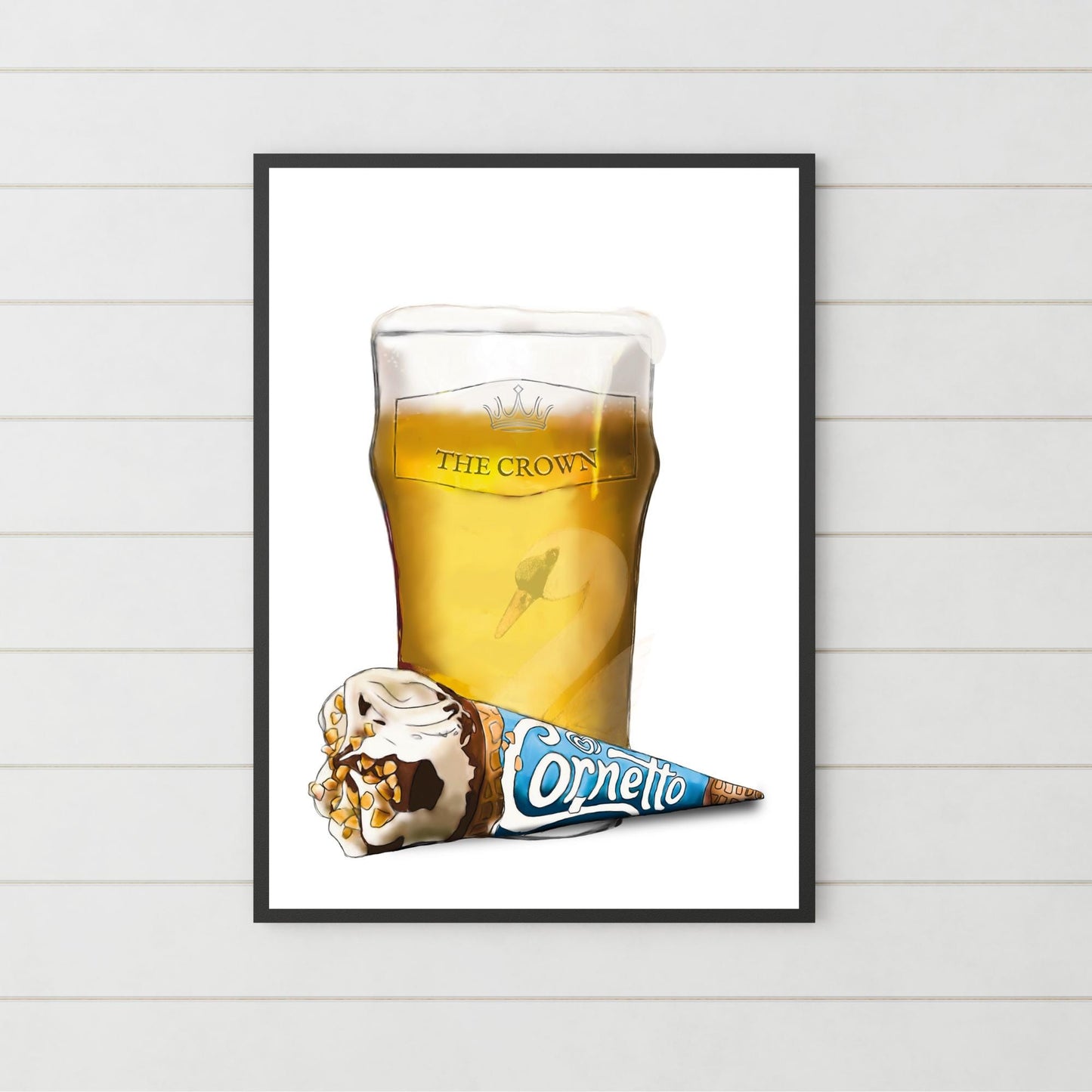 Cornetto Trilogy A4 Print, High Quality Wall Art, Shaun of The Dead, Hot Fuzz, World's End, Single Print or set of Three Original Artwork