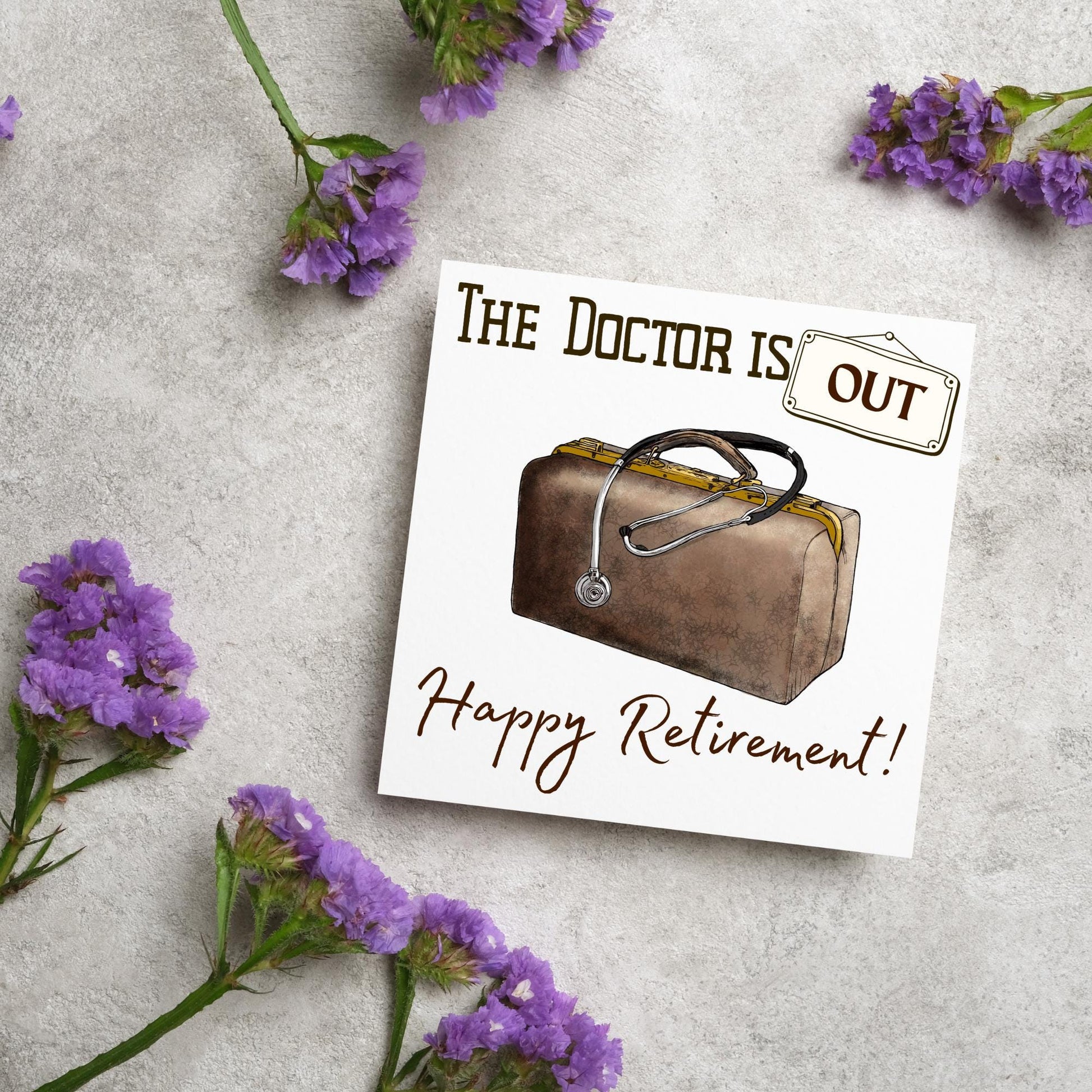 Dr Retirement Card, Leaving Card for Doctor, Happy Retirement Card, Retired Card, Retiring, We'll Miss You Card, GP Doctor Retirement Card