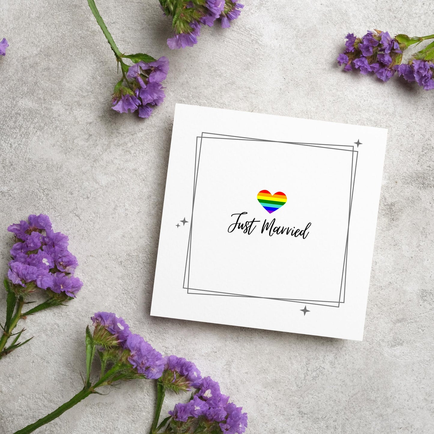 Mr and Mr Wedding Card, Gay Wedding Celebration Card, LGBTQ+ Wedding Day Card, Pride Wedding, Gay Marriage Card, Just Married, Gay Couple