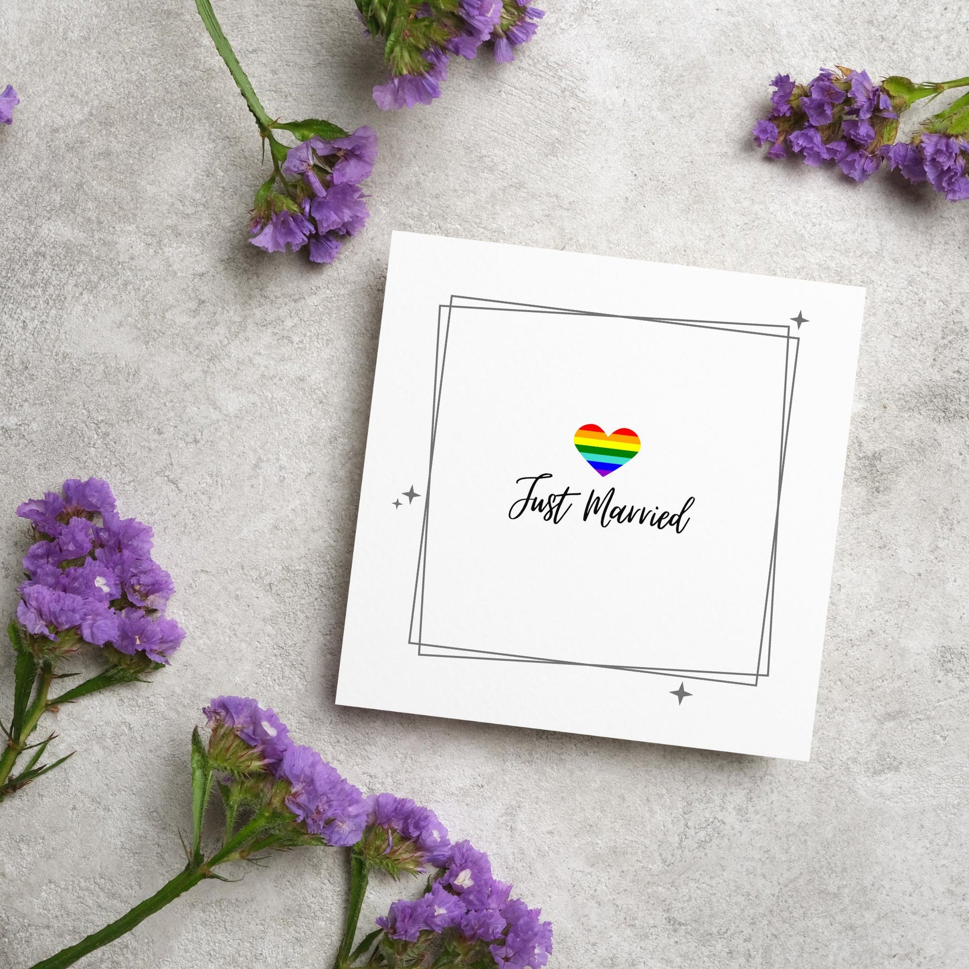 Mr and Mr Wedding Card, Gay Wedding Celebration Card, LGBTQ+ Wedding Day Card, Pride Wedding, Gay Marriage Card, Just Married, Gay Couple