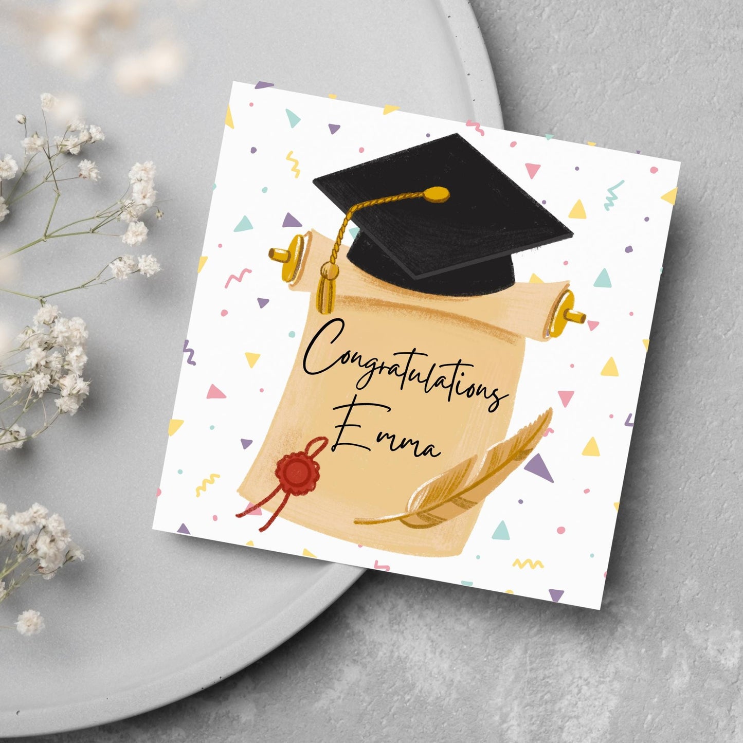 Personalised Graduation Congratulations Card, Well Done Card, Customised Well Done Card, Well Done Card from Mum, Graduate Degree 2025