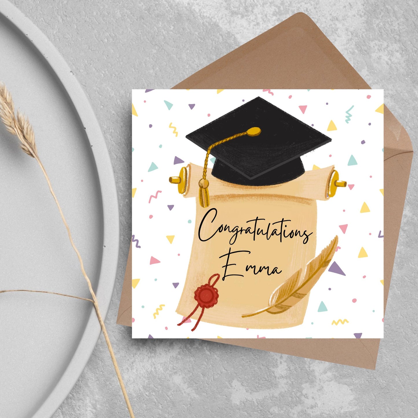 Personalised Graduation Congratulations Card, Well Done Card, Customised Well Done Card, Well Done Card from Mum, Graduate Degree 2025