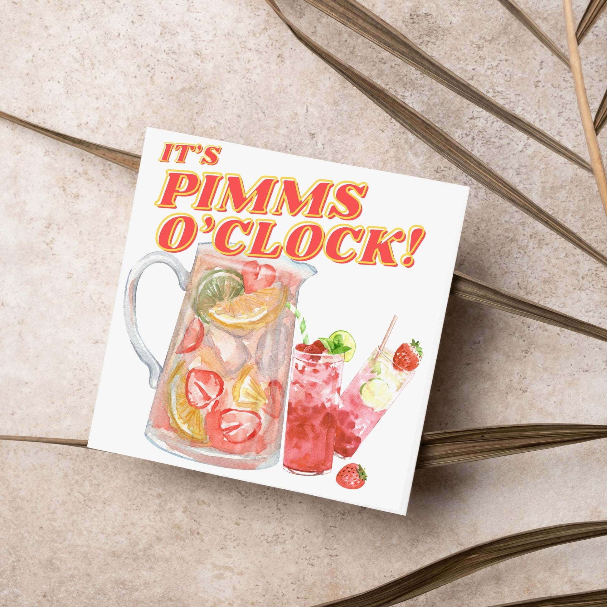 Pimms Card, Wimbledon Birthday Card, Tennis Congratulations Card, Tennis Love Card, Tennis Pun Any Occasion Card, Sports Congrats, Wimbledon