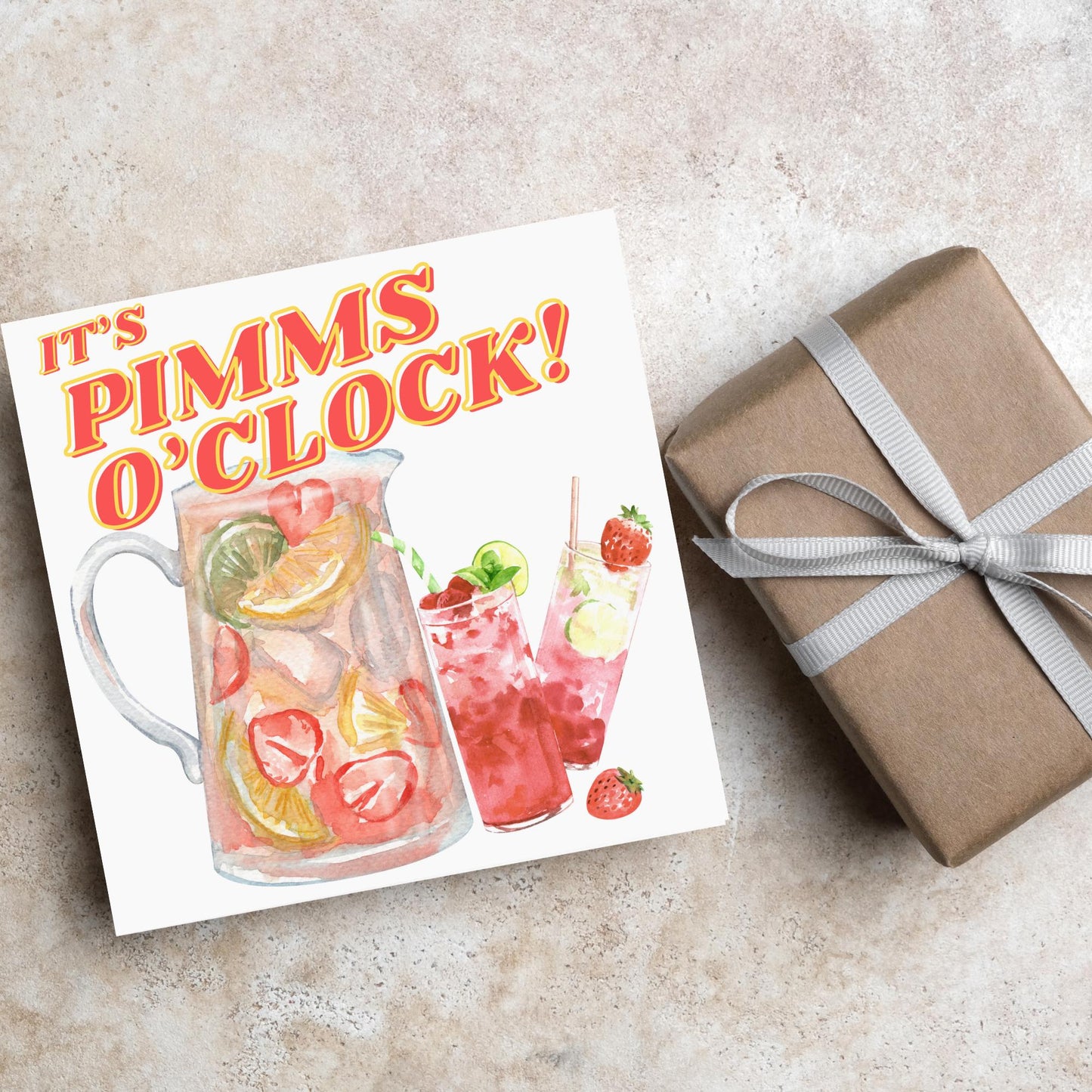 Pimms Card, Wimbledon Birthday Card, Tennis Congratulations Card, Tennis Love Card, Tennis Pun Any Occasion Card, Sports Congrats, Wimbledon