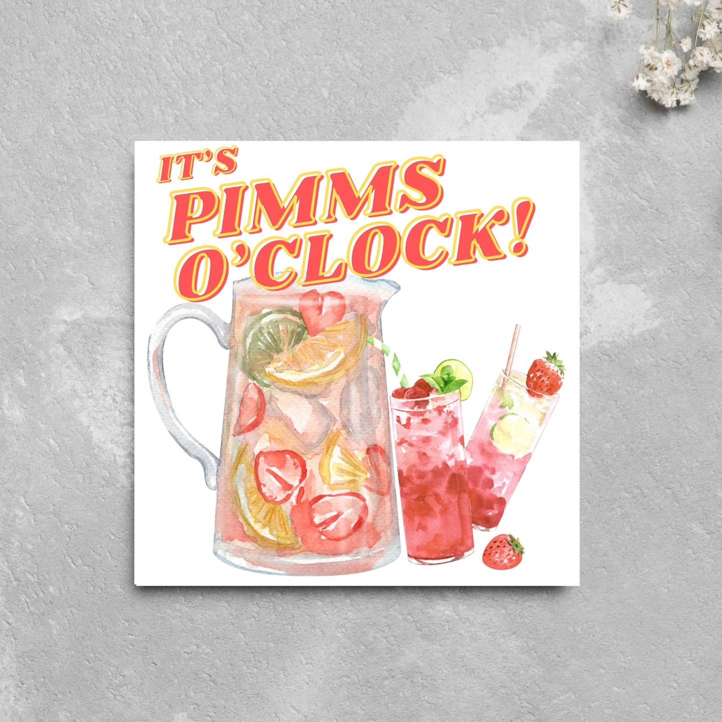 Pimms Card, Wimbledon Birthday Card, Tennis Congratulations Card, Tennis Love Card, Tennis Pun Any Occasion Card, Sports Congrats, Wimbledon
