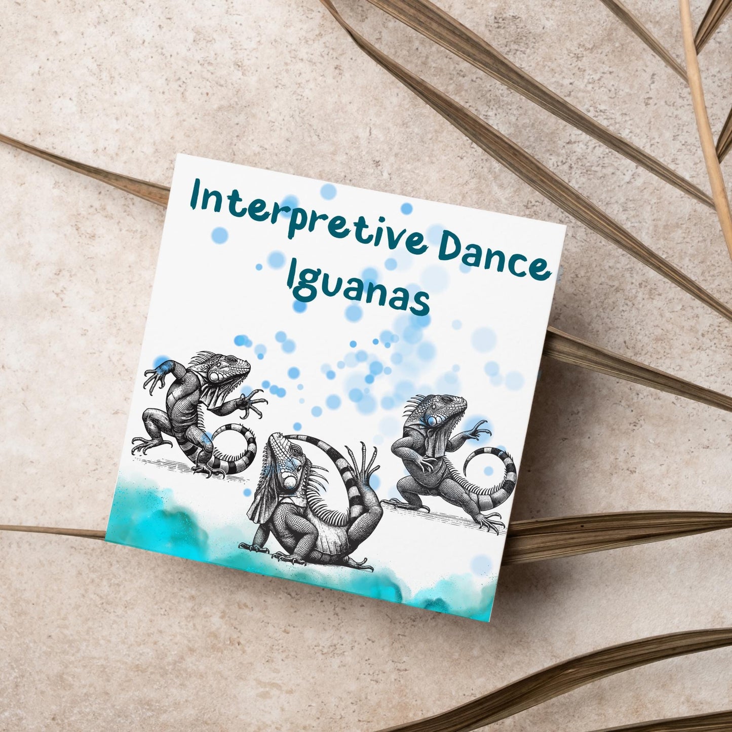 Iguana Card for Any Occasion, Fun Party Card, Lizard Card, Animal Themed Birthday, Party Card, FunnyInterprative Dance, Any Occasion Card
