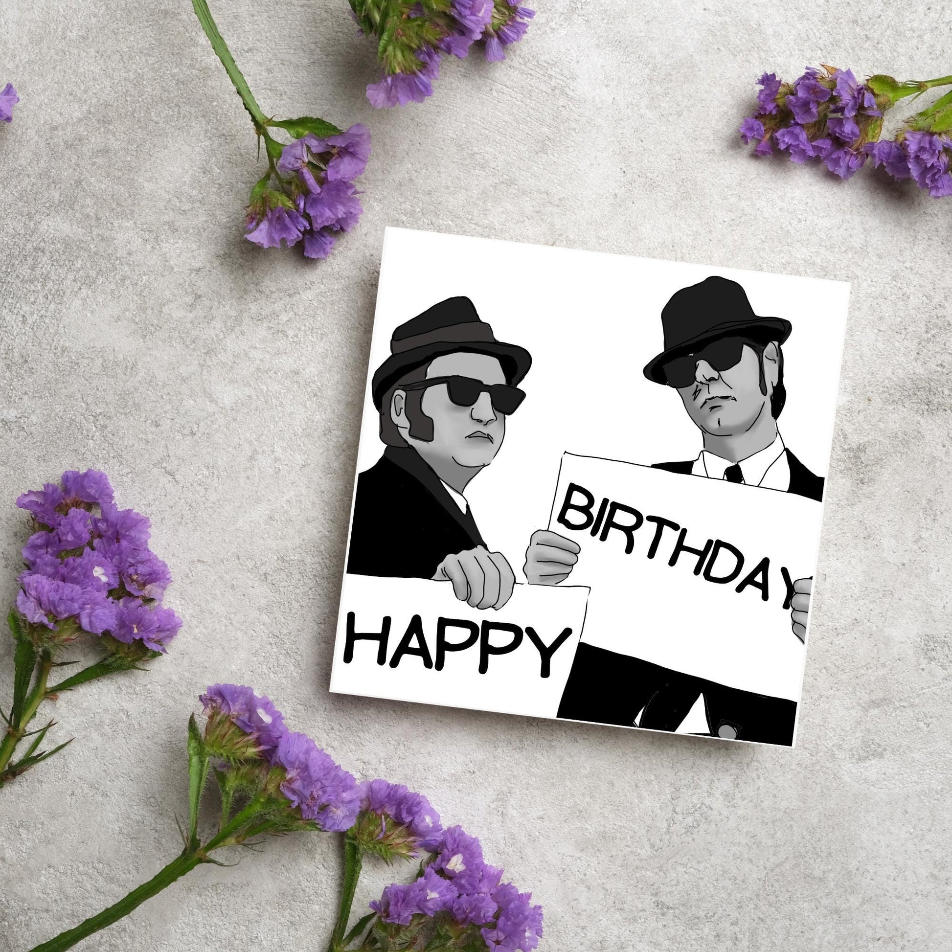 Blues Brothers Birthday Card, Classic Movie Card, Birthday Card For Dad, For Uncle, 50th Birthday Card, Jake and Elwood, 40th Birthday Card