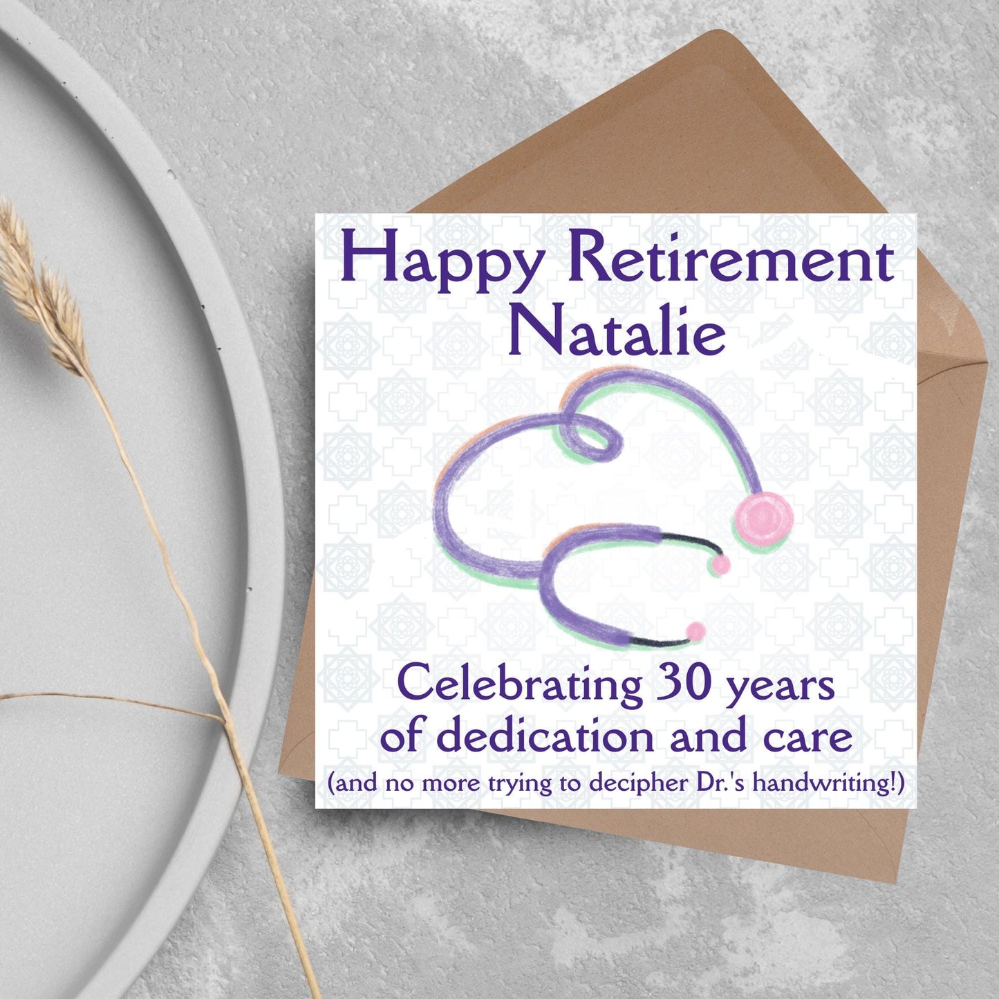Personalised Nurse Retirement Card, Leaving Card for Nurse, Retirement Card, Retired Card, Retiring, We'll Miss You Card