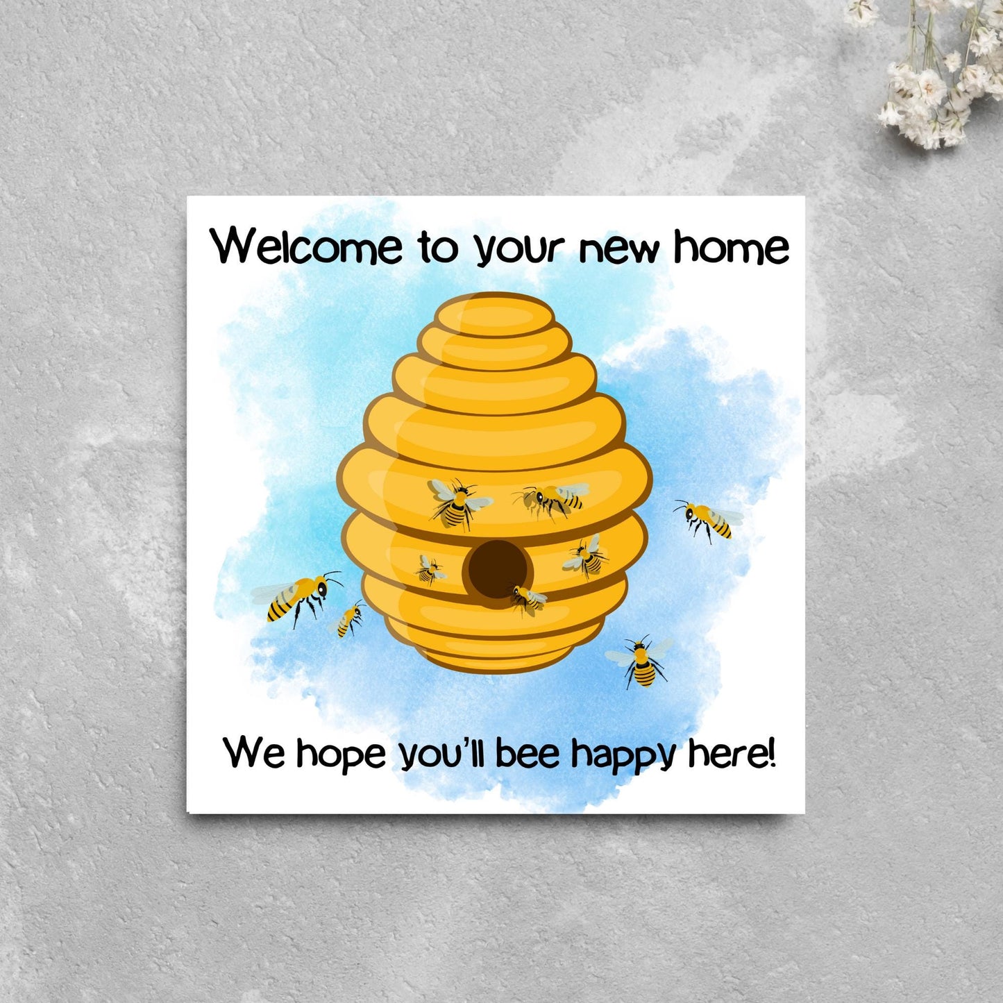 New Home Bee card, Moving House, First Home card, New House card, Moving Card, Moving home card, Relocating card, Welcome Home, Buying House