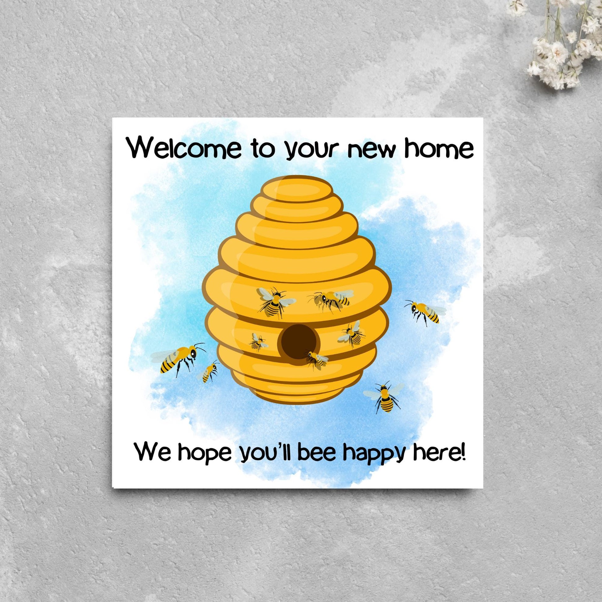 New Home Bee card, Moving House, First Home card, New House card, Moving Card, Moving home card, Relocating card, Welcome Home, Buying House