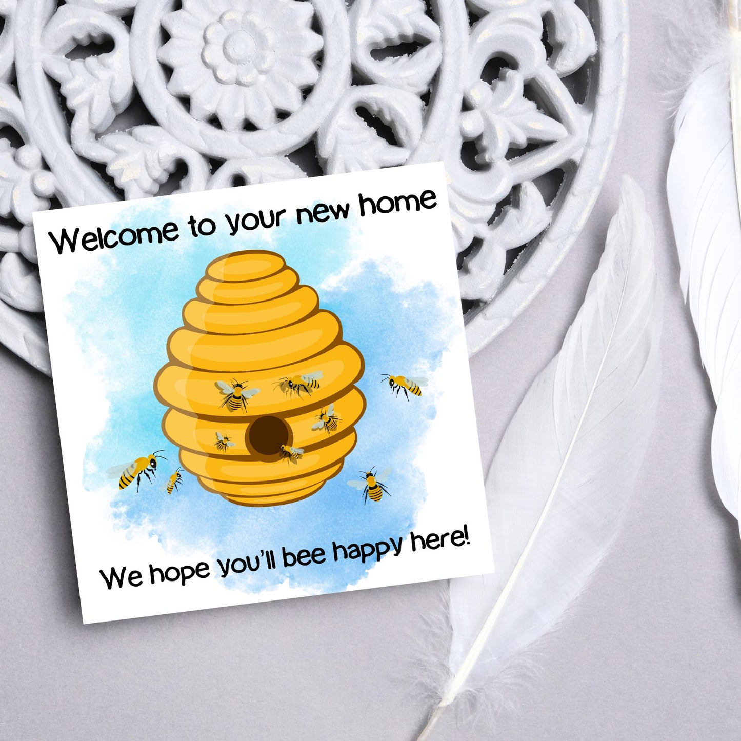 New Home Bee card, Moving House, First Home card, New House card, Moving Card, Moving home card, Relocating card, Welcome Home, Buying House