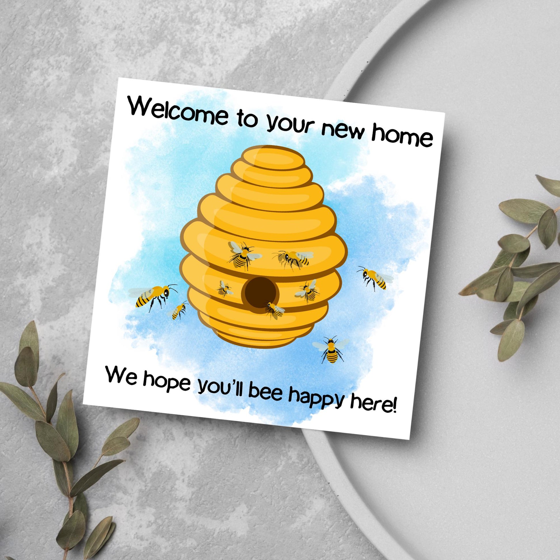 New Home Bee card, Moving House, First Home card, New House card, Moving Card, Moving home card, Relocating card, Welcome Home, Buying House