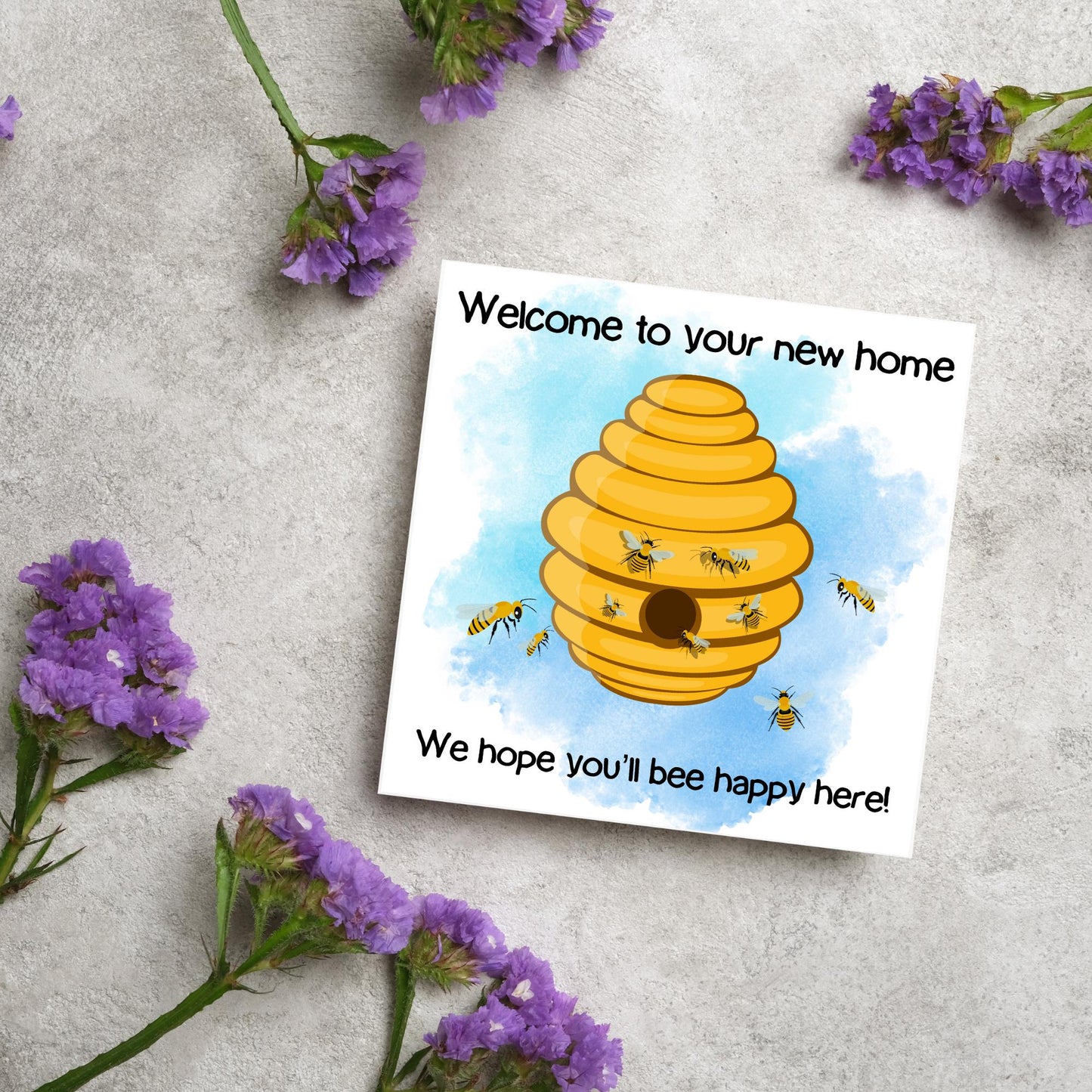 New Home Bee card, Moving House, First Home card, New House card, Moving Card, Moving home card, Relocating card, Welcome Home, Buying House