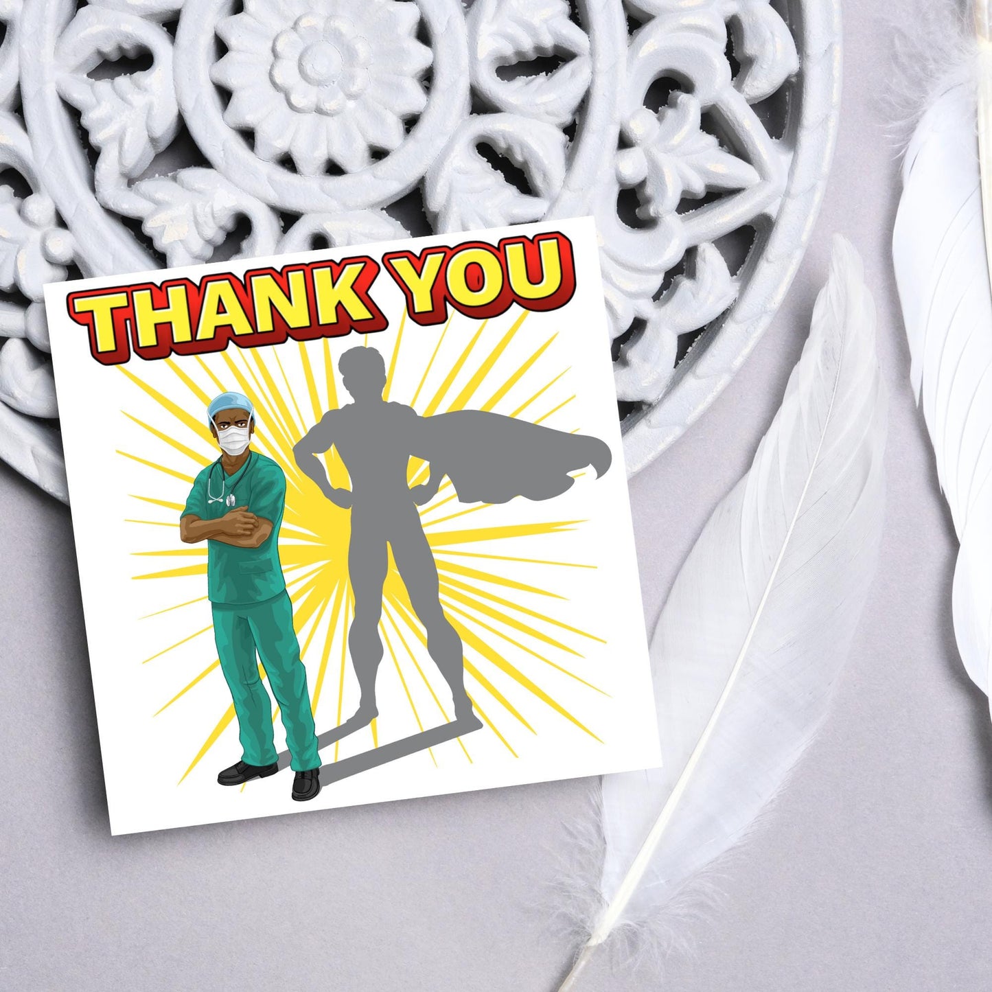 Superherp Nurse Thank You Card, Card for Nurse, Retirement Card, Hospital Thank You Card, Appreciation Card, Surgeon Thank You Card