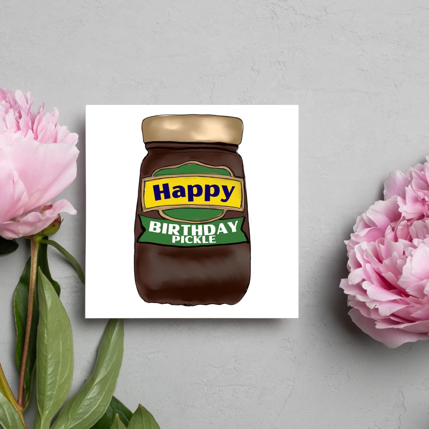Pickle Birthday Card, Funny Birthday Card, Sandwich Birthday, British Birthday Card, Sandwich Pickle, Birthday Card For Pickle Lover
