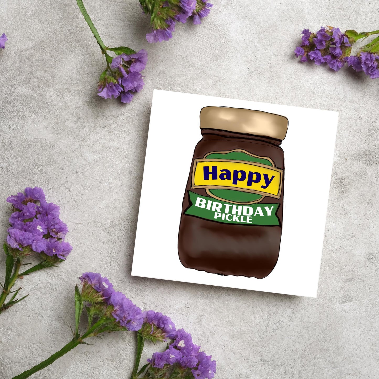 Pickle Birthday Card, Funny Birthday Card, Sandwich Birthday, British Birthday Card, Sandwich Pickle, Birthday Card For Pickle Lover