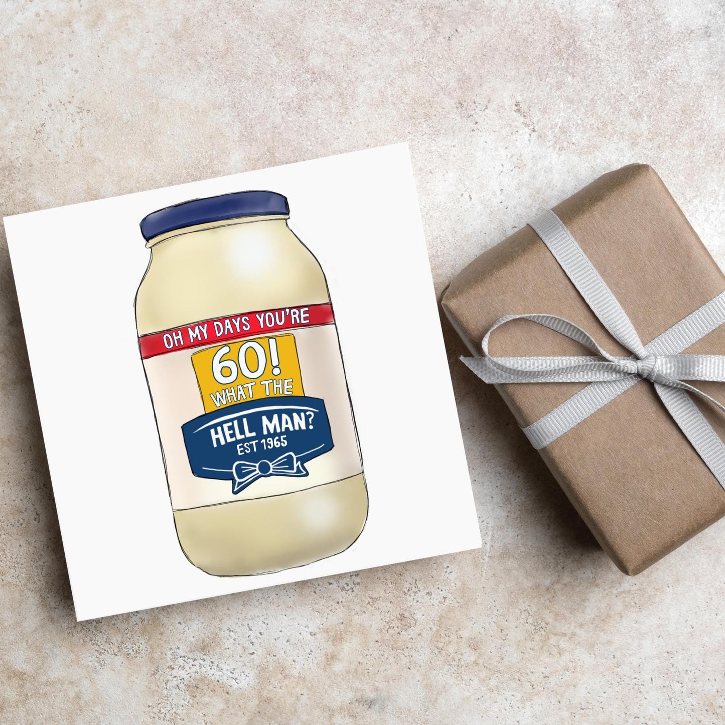 Personalised British Birthday Card, Funny Birthday Card, Mayonnaise Birthday, Any Age Birthday Card, 40th Birthday, 50th Birthday, 60th
