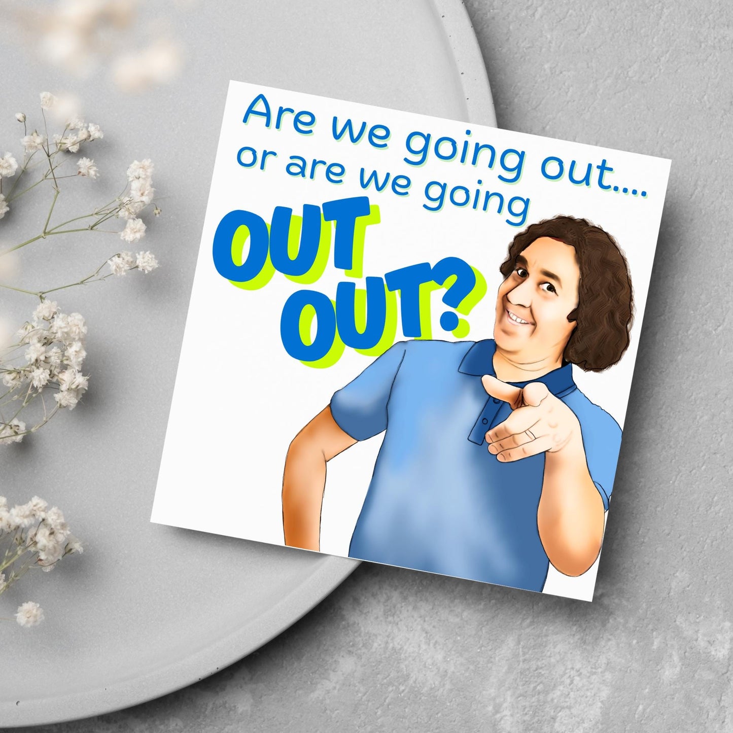 Micky Flanagan Birthday Card, Funny Card for Him, Card for Her, Birthday Card, Friendship Card, Out Out, 30th Birthday Card, Comedian Card