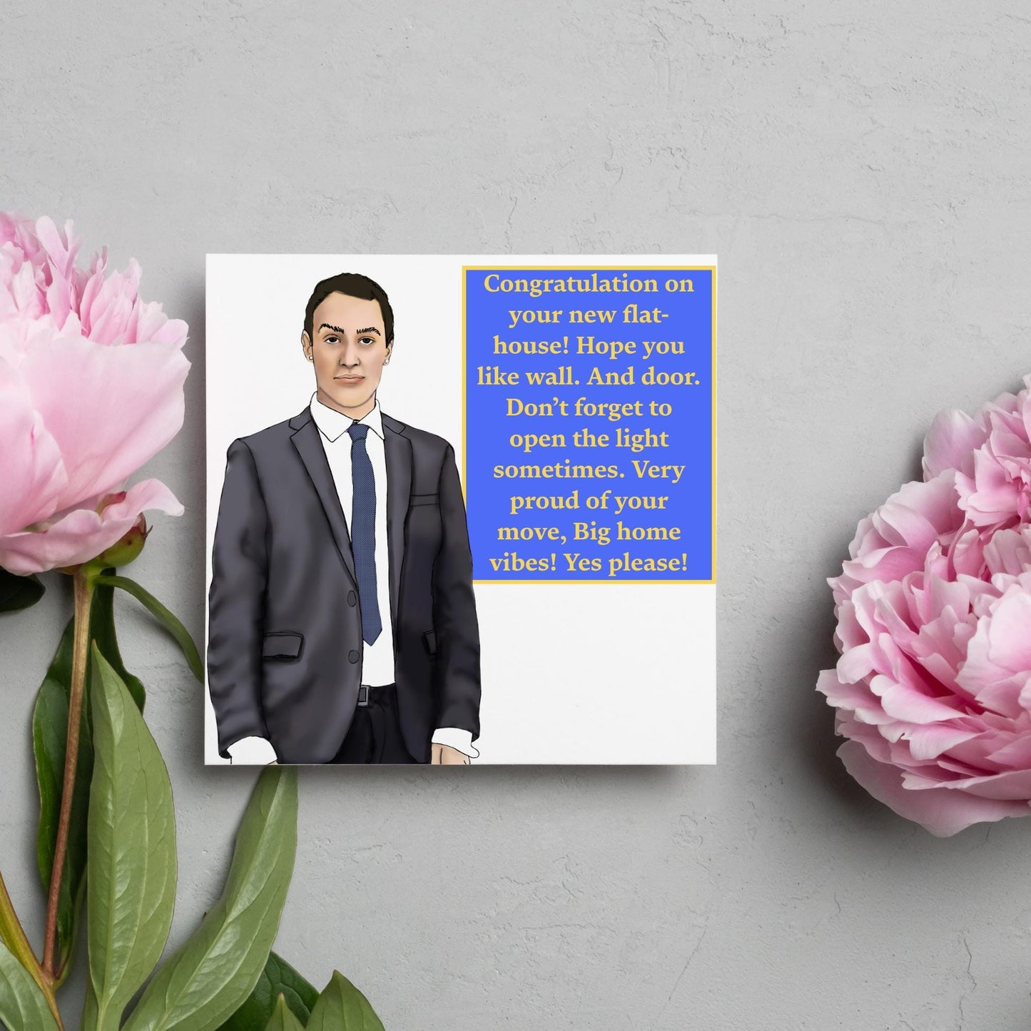 Stath Lets Flats New Home Card, Moving Out Card, Funny Moving Home Card, Congratulations Card for New House Or Flat, First Home Card