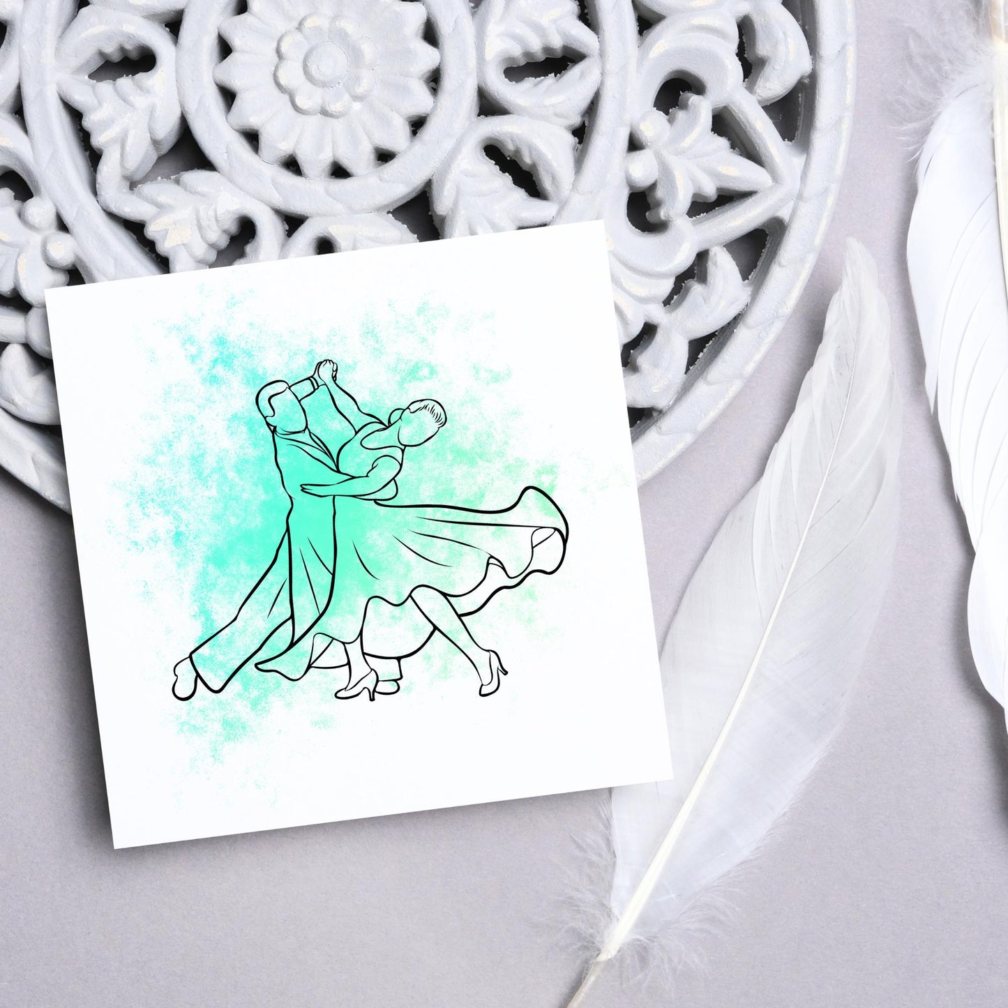 Ballroom Dancing Card, Birthday Card, Card for Dancer, Recital Card, Dance Recital, Good Luck Card, Congratulations Card, Any Occasion Card