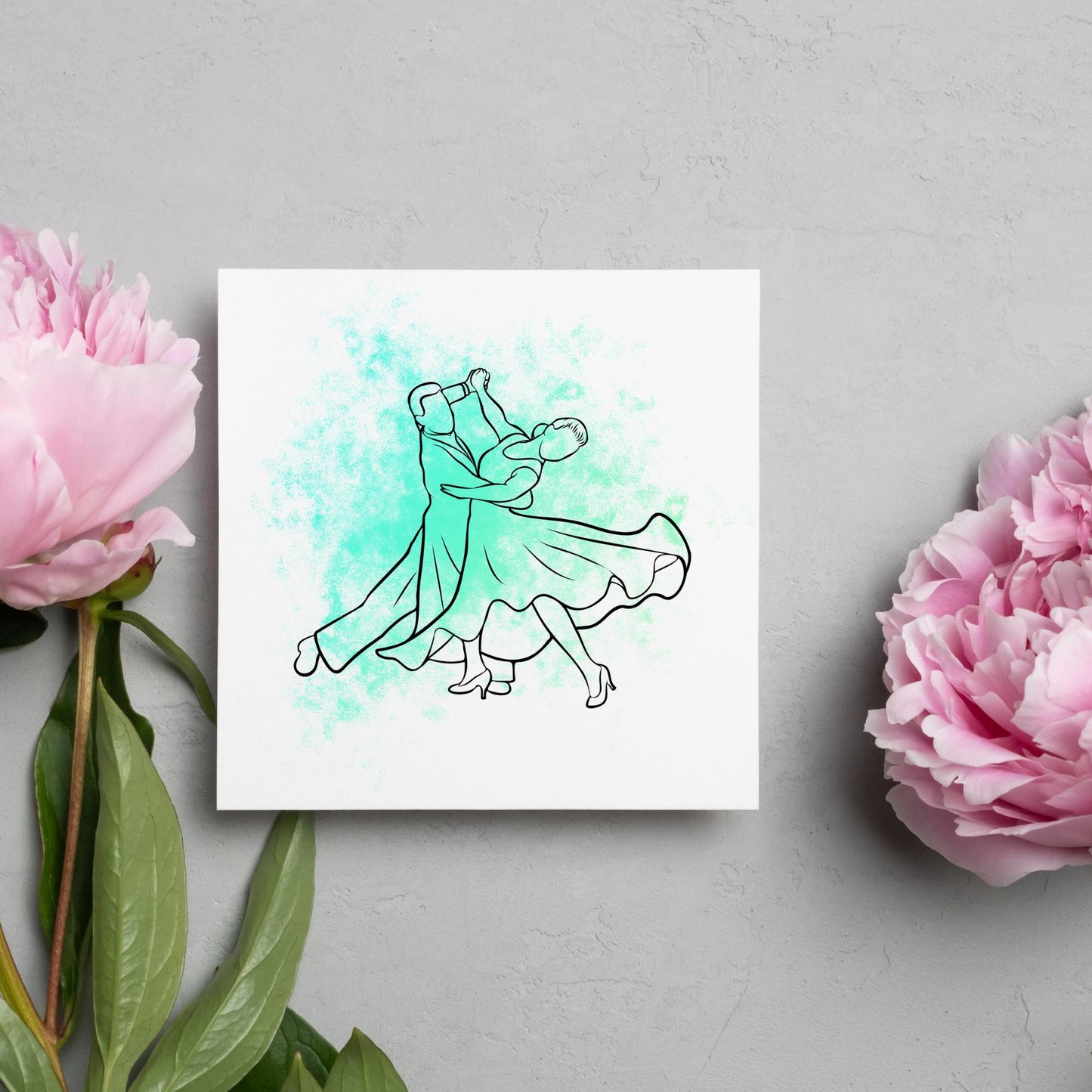 Ballroom Dancing Card, Birthday Card, Card for Dancer, Recital Card, Dance Recital, Good Luck Card, Congratulations Card, Any Occasion Card