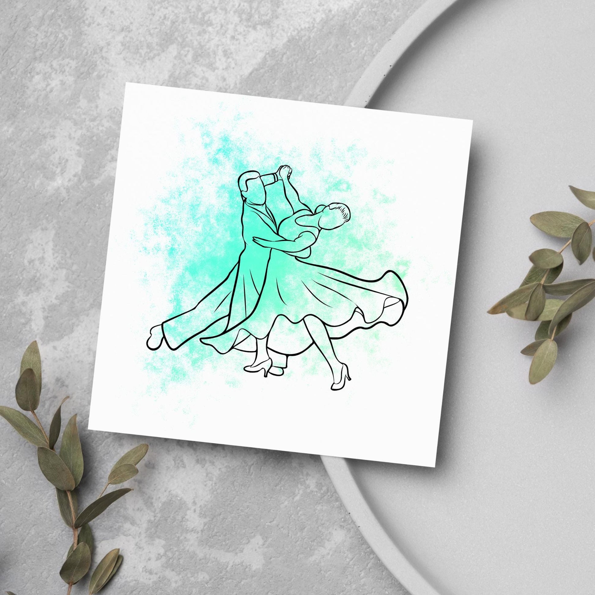 Ballroom Dancing Card, Birthday Card, Card for Dancer, Recital Card, Dance Recital, Good Luck Card, Congratulations Card, Any Occasion Card