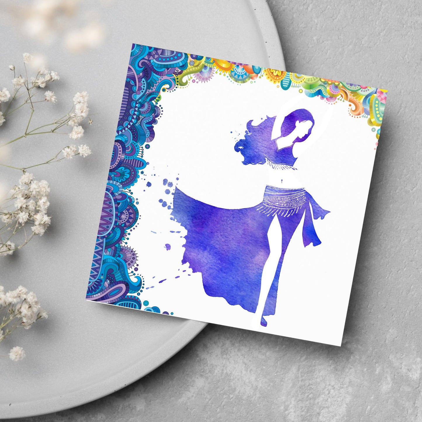 Bellydancing Card, Birthday Card, Card for Bellydancer, Recital Card, Dance Recital, Good Luck Card, Congratulations Card, Any Occasion Card