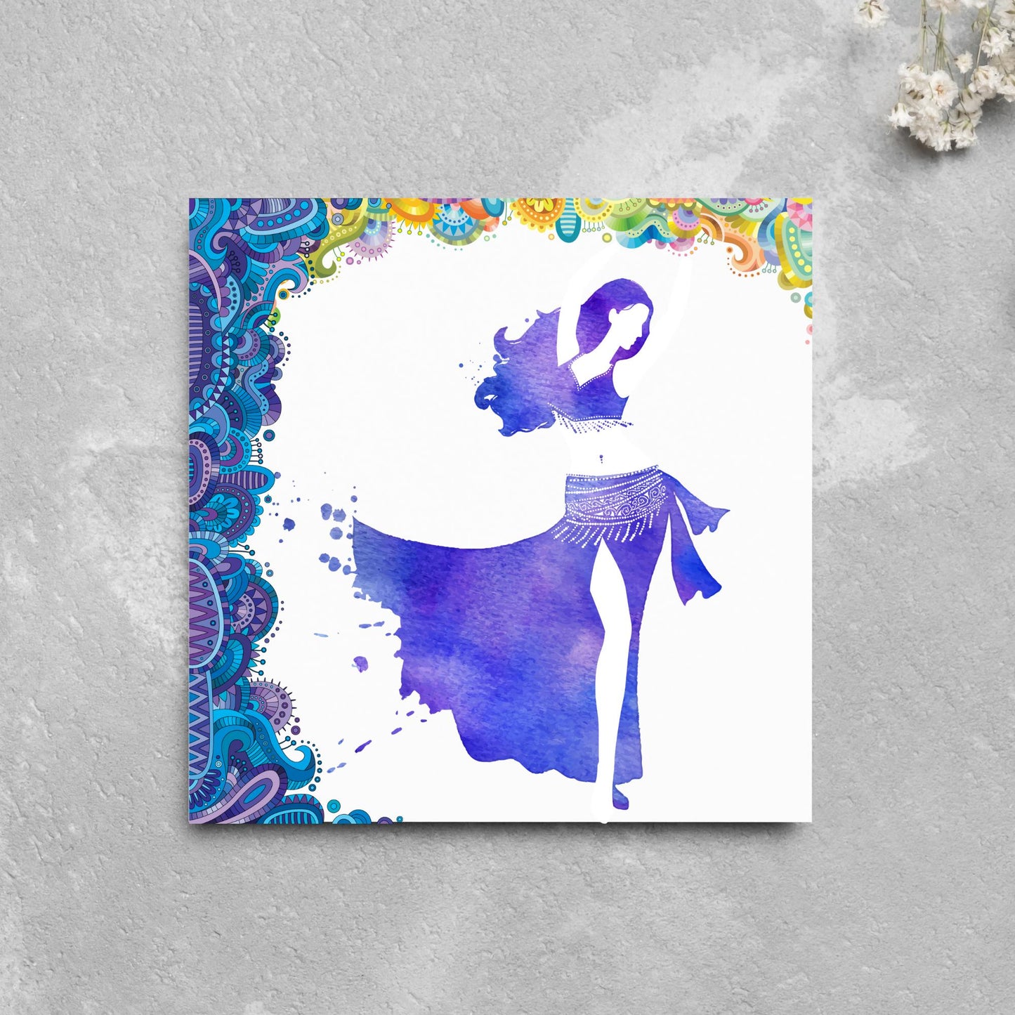 Bellydancing Card, Birthday Card, Card for Bellydancer, Recital Card, Dance Recital, Good Luck Card, Congratulations Card, Any Occasion Card