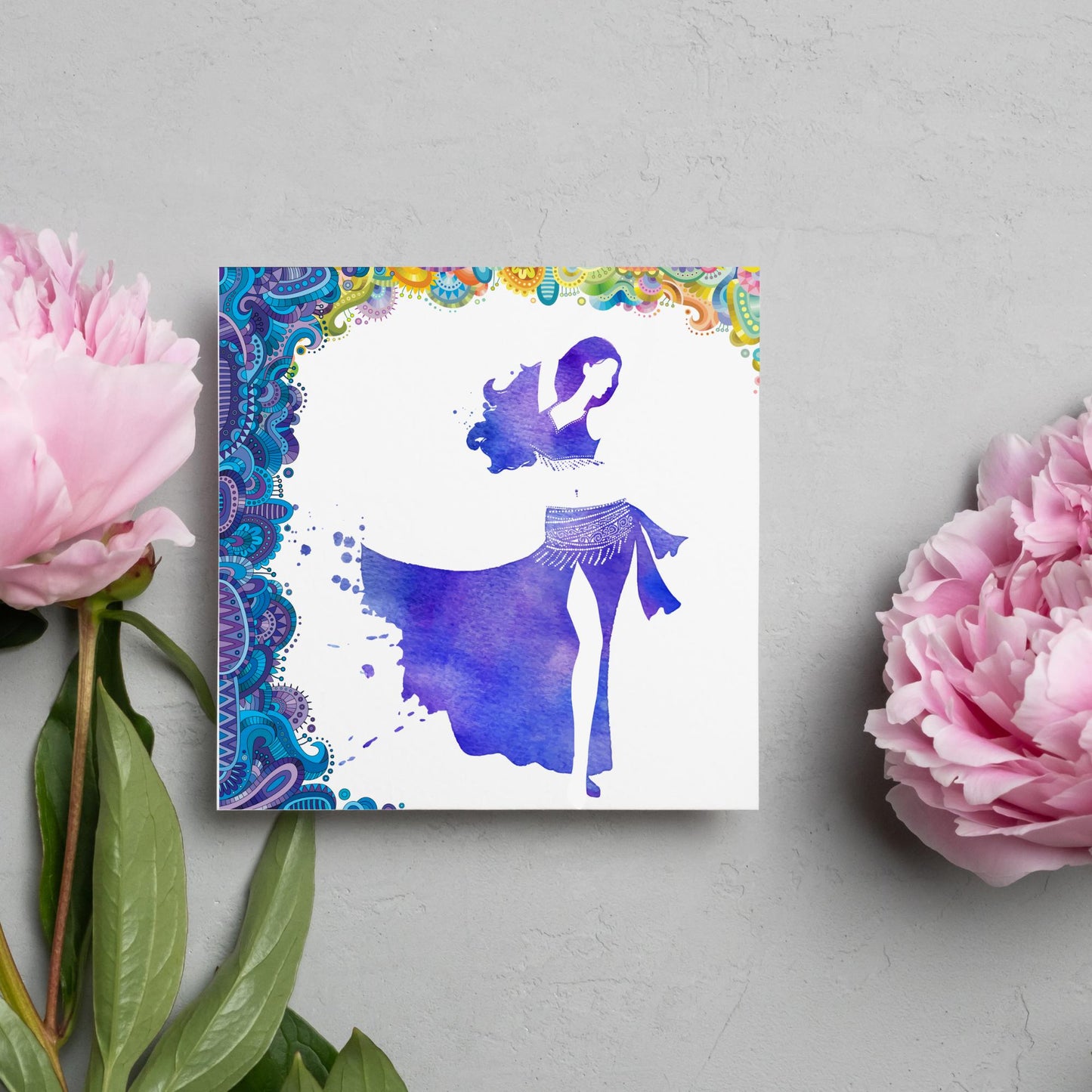 Bellydancing Card, Birthday Card, Card for Bellydancer, Recital Card, Dance Recital, Good Luck Card, Congratulations Card, Any Occasion Card