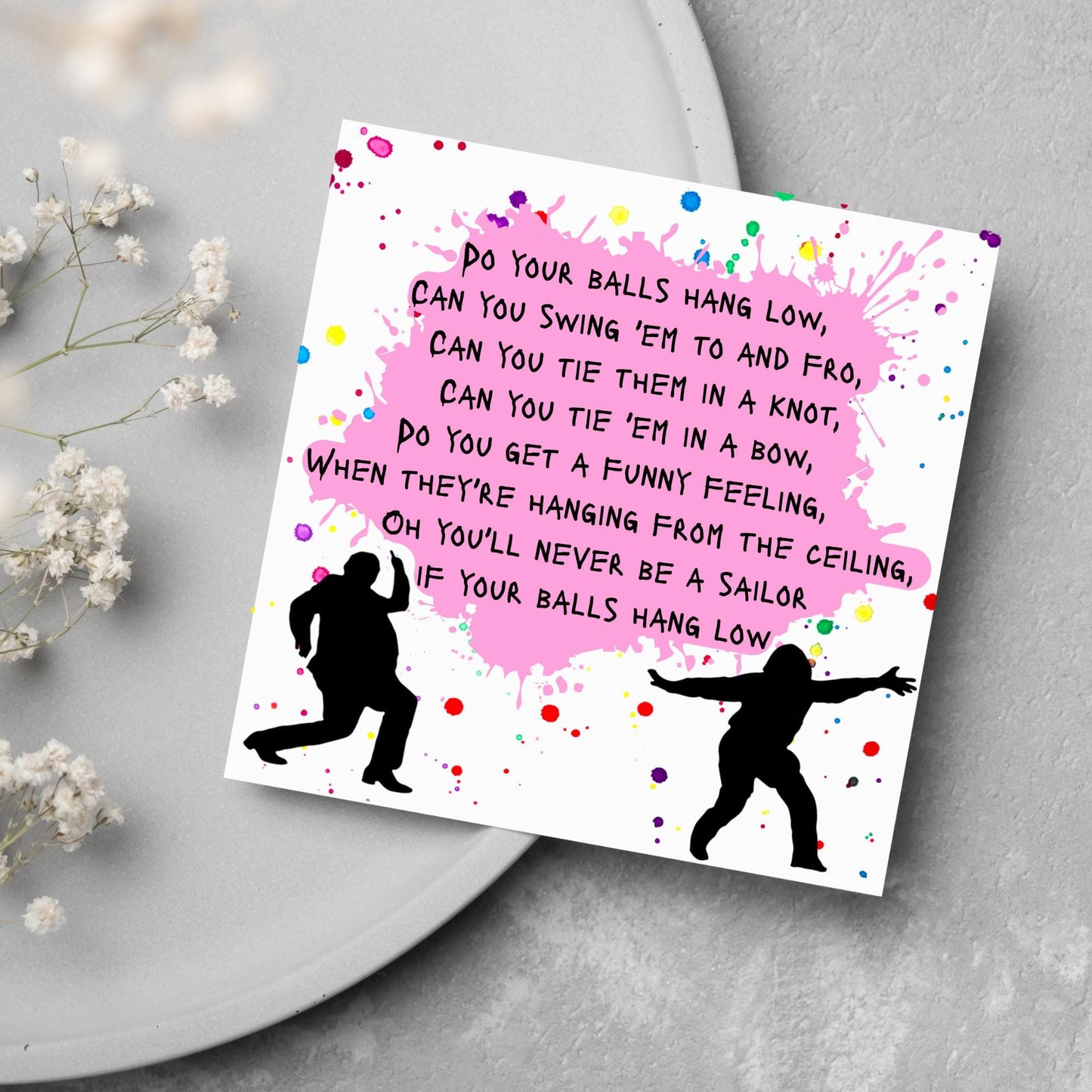 Bottom TV Show Birthday Card, Bottom Quotes Birthday Card, Bottom Quotes Greeting Cards, Rik Mayall, Eddie and Richie Bottom Card
