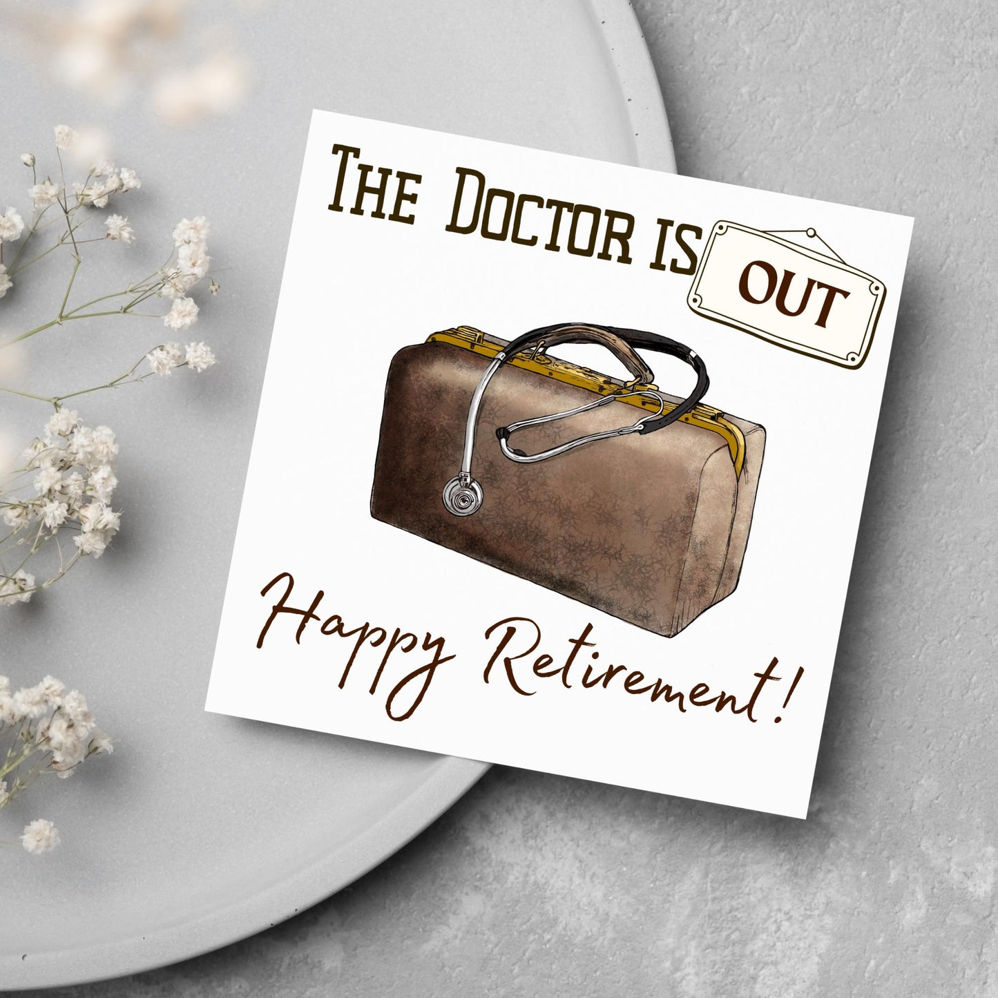 Dr Retirement Card, Leaving Card for Doctor, Happy Retirement Card, Retired Card, Retiring, We'll Miss You Card, GP Doctor Retirement Card
