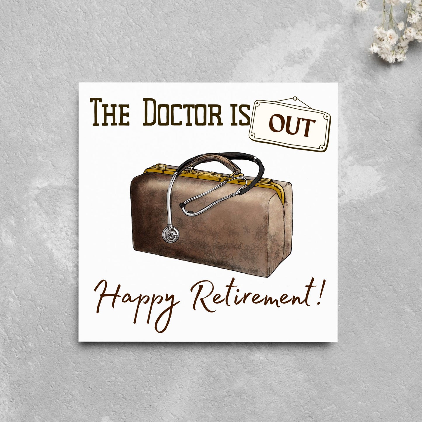 Dr Retirement Card, Leaving Card for Doctor, Happy Retirement Card, Retired Card, Retiring, We'll Miss You Card, GP Doctor Retirement Card