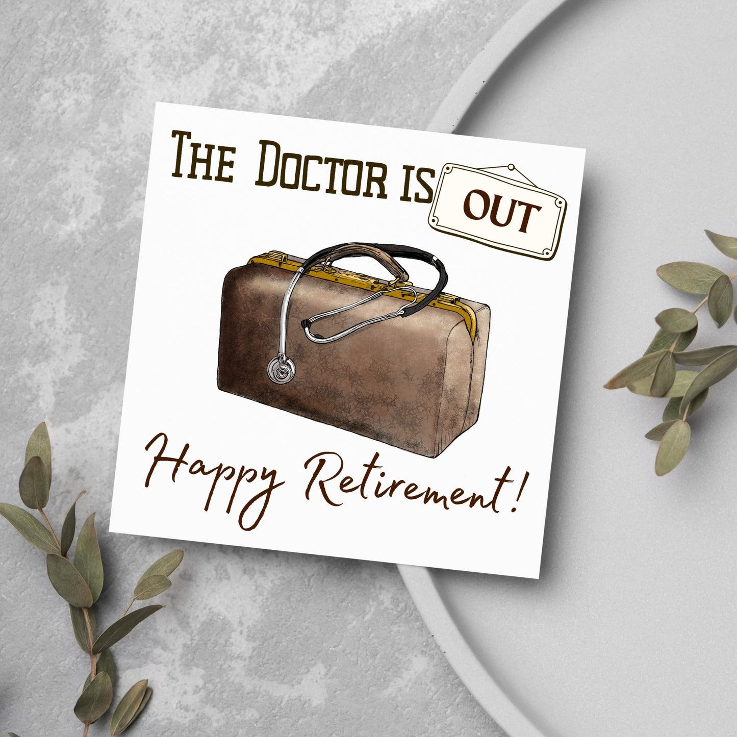 Dr Retirement Card, Leaving Card for Doctor, Happy Retirement Card, Retired Card, Retiring, We'll Miss You Card, GP Doctor Retirement Card
