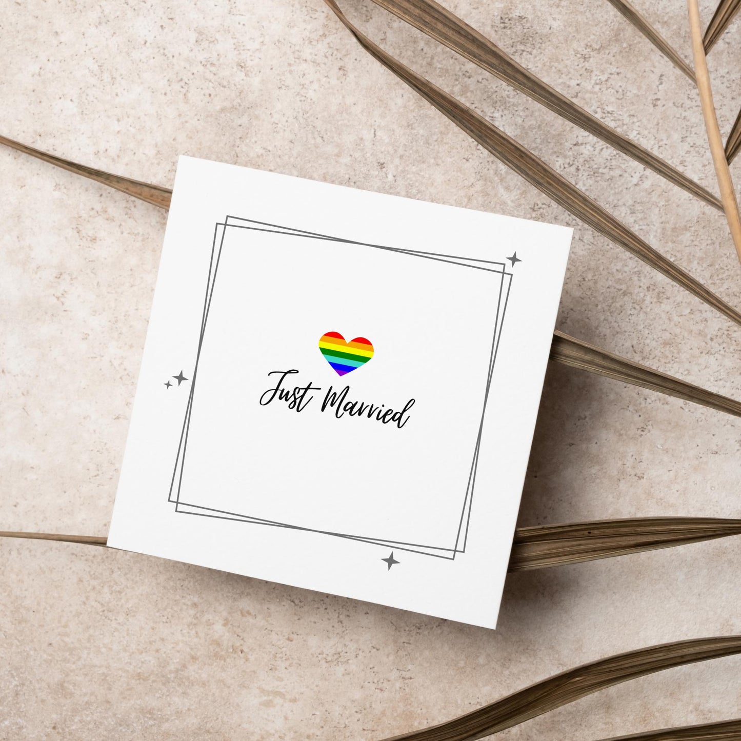 Mr and Mr Wedding Card, Gay Wedding Celebration Card, LGBTQ+ Wedding Day Card, Pride Wedding, Gay Marriage Card, Just Married, Gay Couple