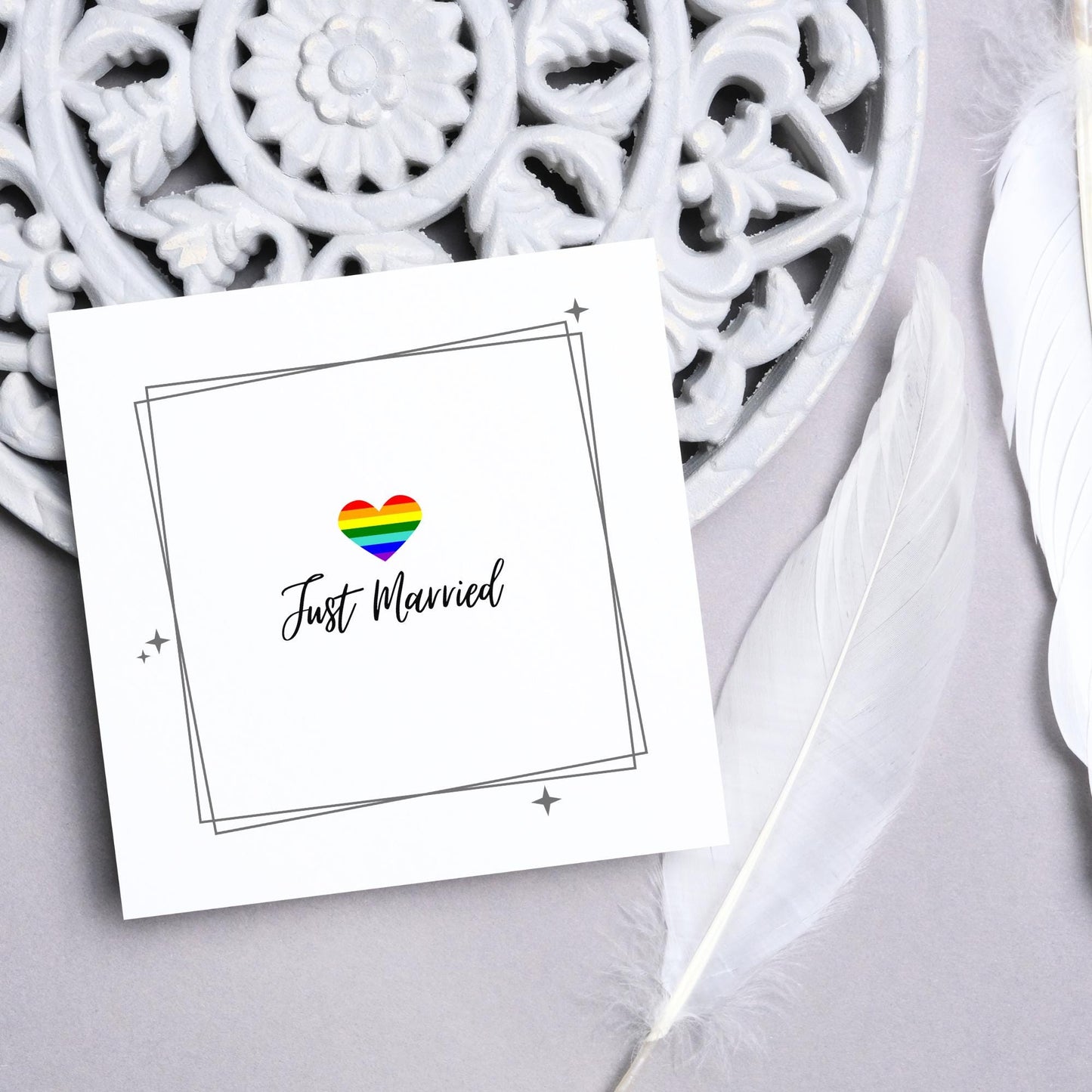 Mr and Mr Wedding Card, Gay Wedding Celebration Card, LGBTQ+ Wedding Day Card, Pride Wedding, Gay Marriage Card, Just Married, Gay Couple