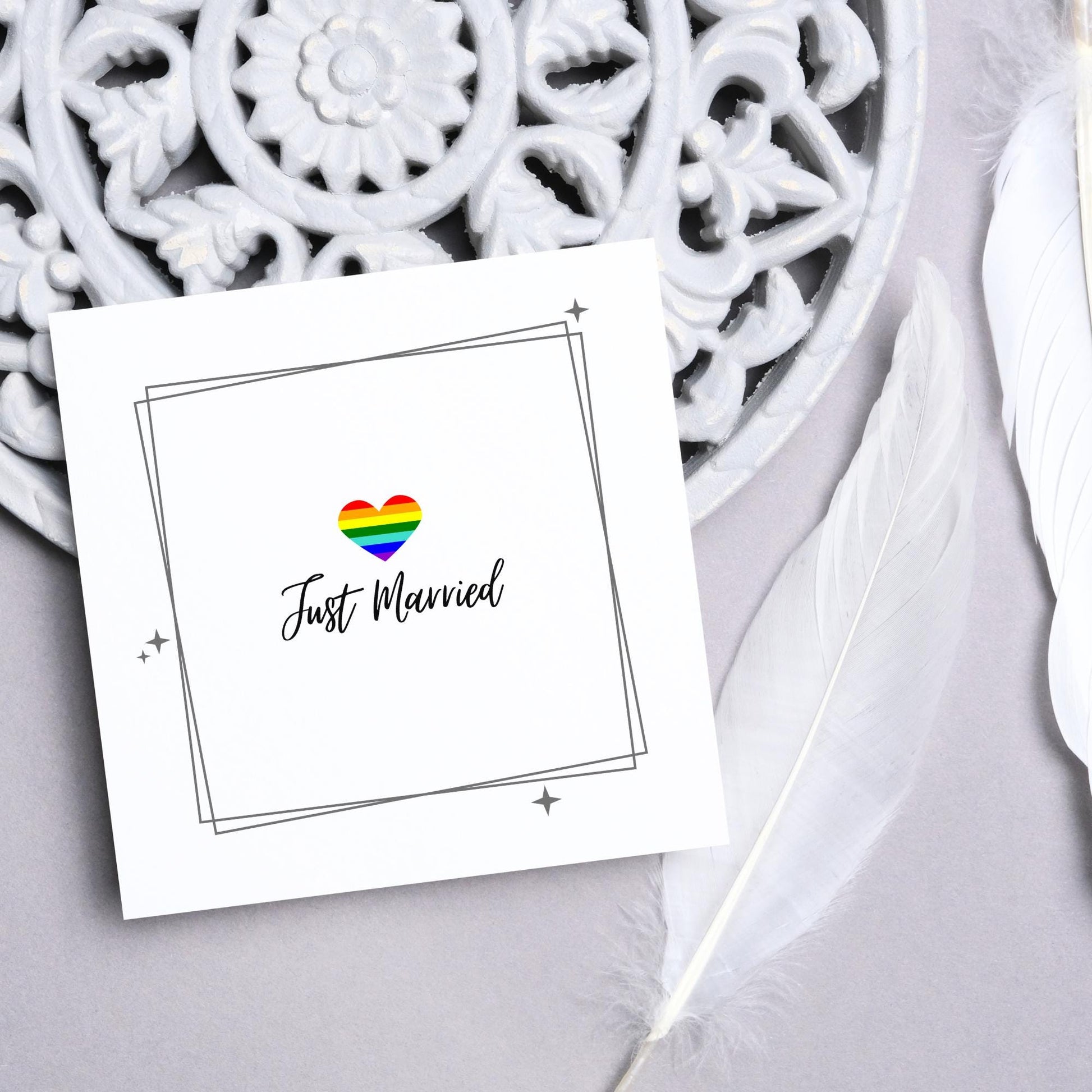 Mr and Mr Wedding Card, Gay Wedding Celebration Card, LGBTQ+ Wedding Day Card, Pride Wedding, Gay Marriage Card, Just Married, Gay Couple