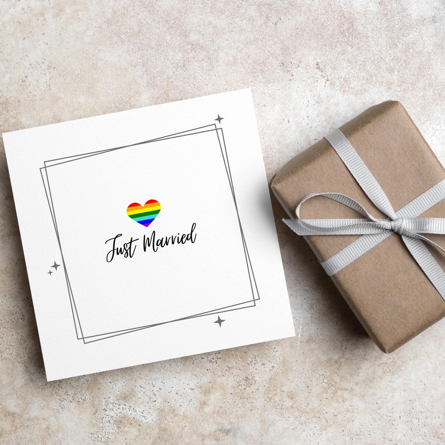 Mr and Mr Wedding Card, Gay Wedding Celebration Card, LGBTQ+ Wedding Day Card, Pride Wedding, Gay Marriage Card, Just Married, Gay Couple