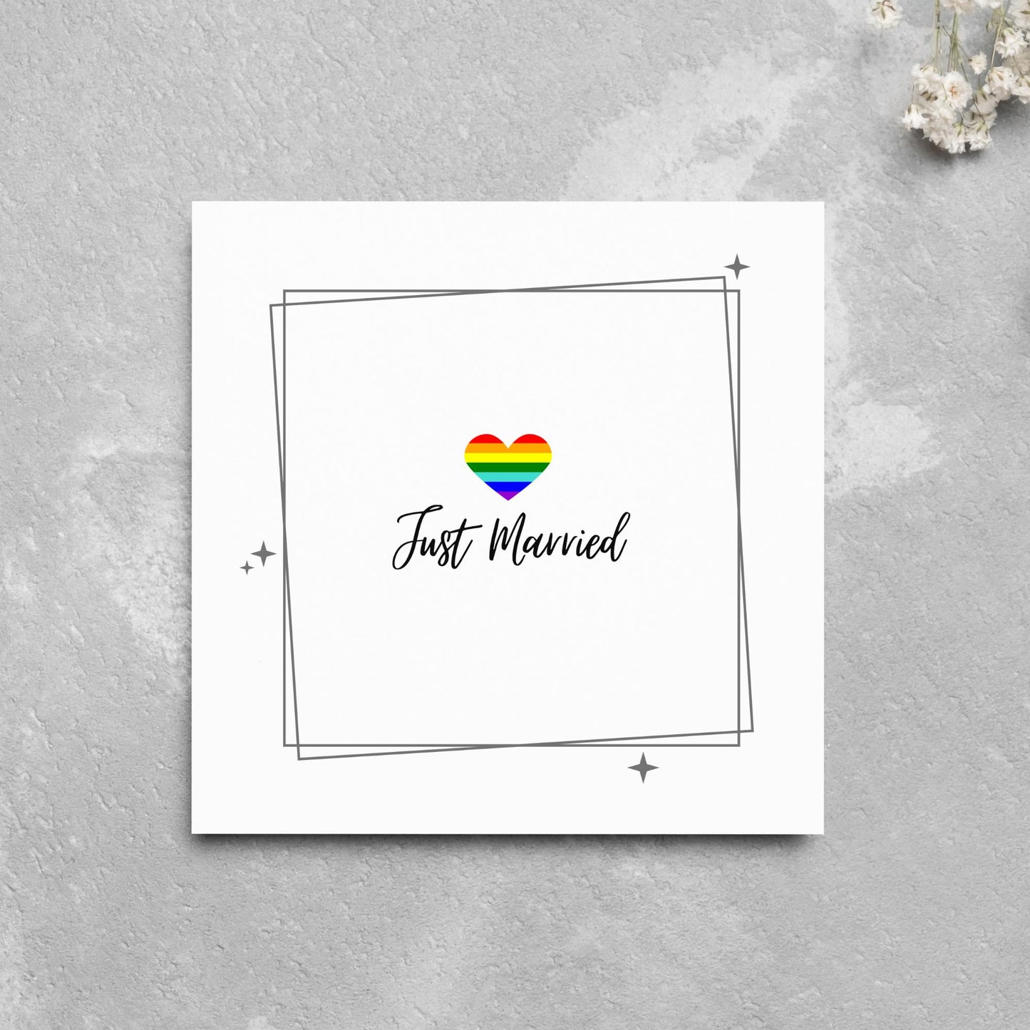 Mr and Mr Wedding Card, Gay Wedding Celebration Card, LGBTQ+ Wedding Day Card, Pride Wedding, Gay Marriage Card, Just Married, Gay Couple