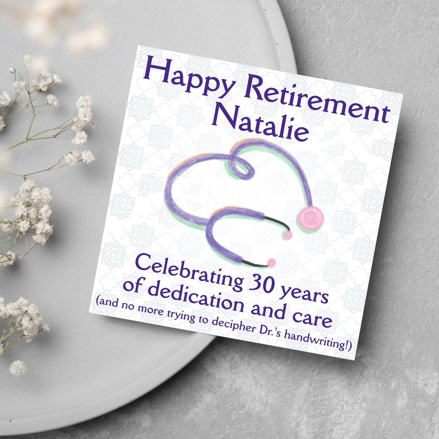 Personalised Nurse Retirement Card, Leaving Card for Nurse, Retirement Card, Retired Card, Retiring, We'll Miss You Card
